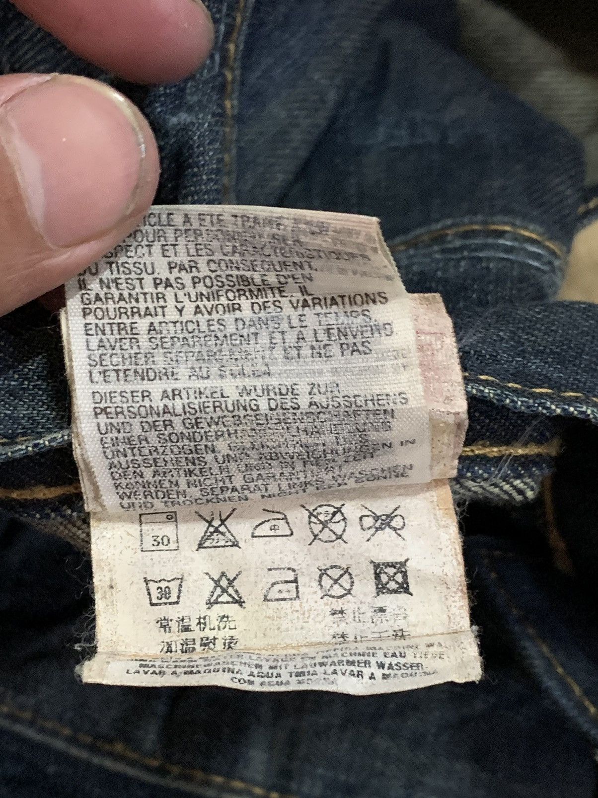 If Six Was Nine × Replay Vintage Replay Distress Style Bush Denim Jeans Size US 32 / EU 48 - 13 Thumbnail