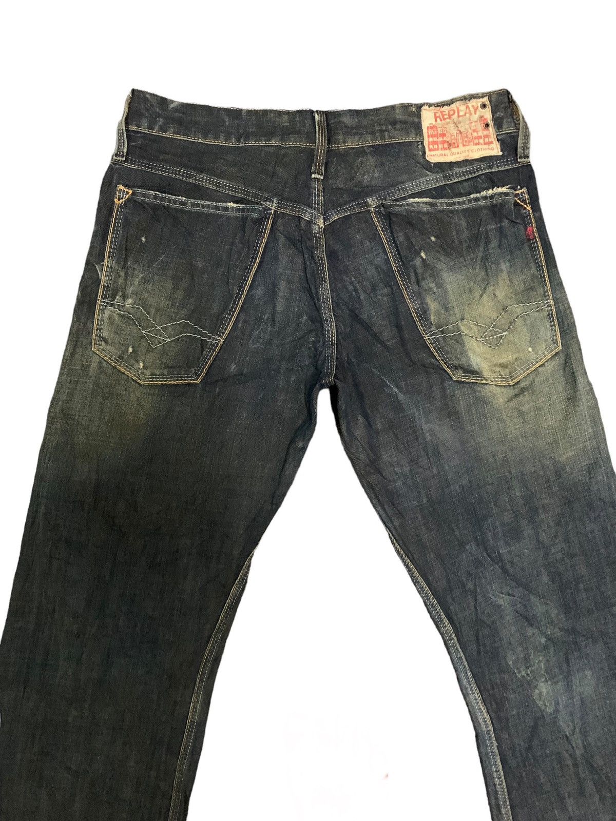 If Six Was Nine × Replay Vintage Replay Distress Style Bush Denim Jeans Size US 32 / EU 48 - 7 Thumbnail