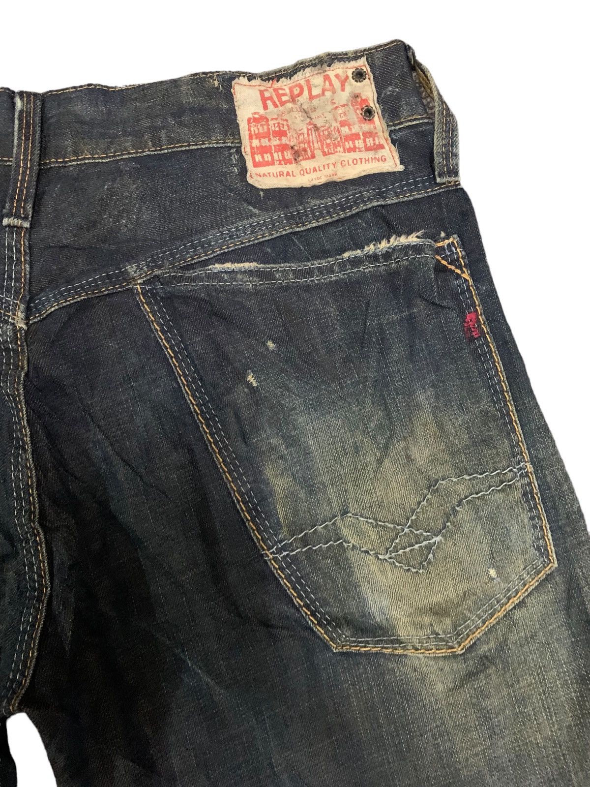 If Six Was Nine × Replay Vintage Replay Distress Style Bush Denim Jeans Size US 32 / EU 48 - 9 Thumbnail