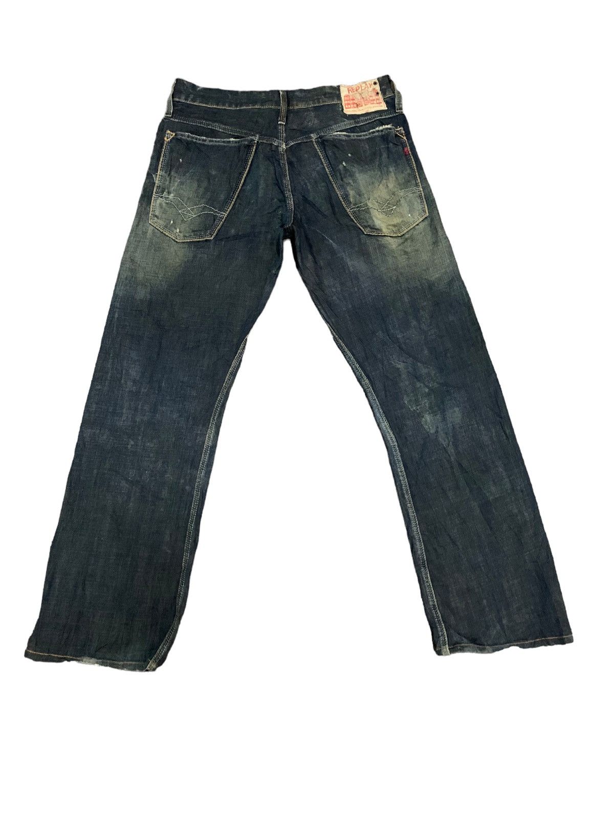 If Six Was Nine × Replay Vintage Replay Distress Style Bush Denim Jeans Size US 32 / EU 48 - 6 Thumbnail