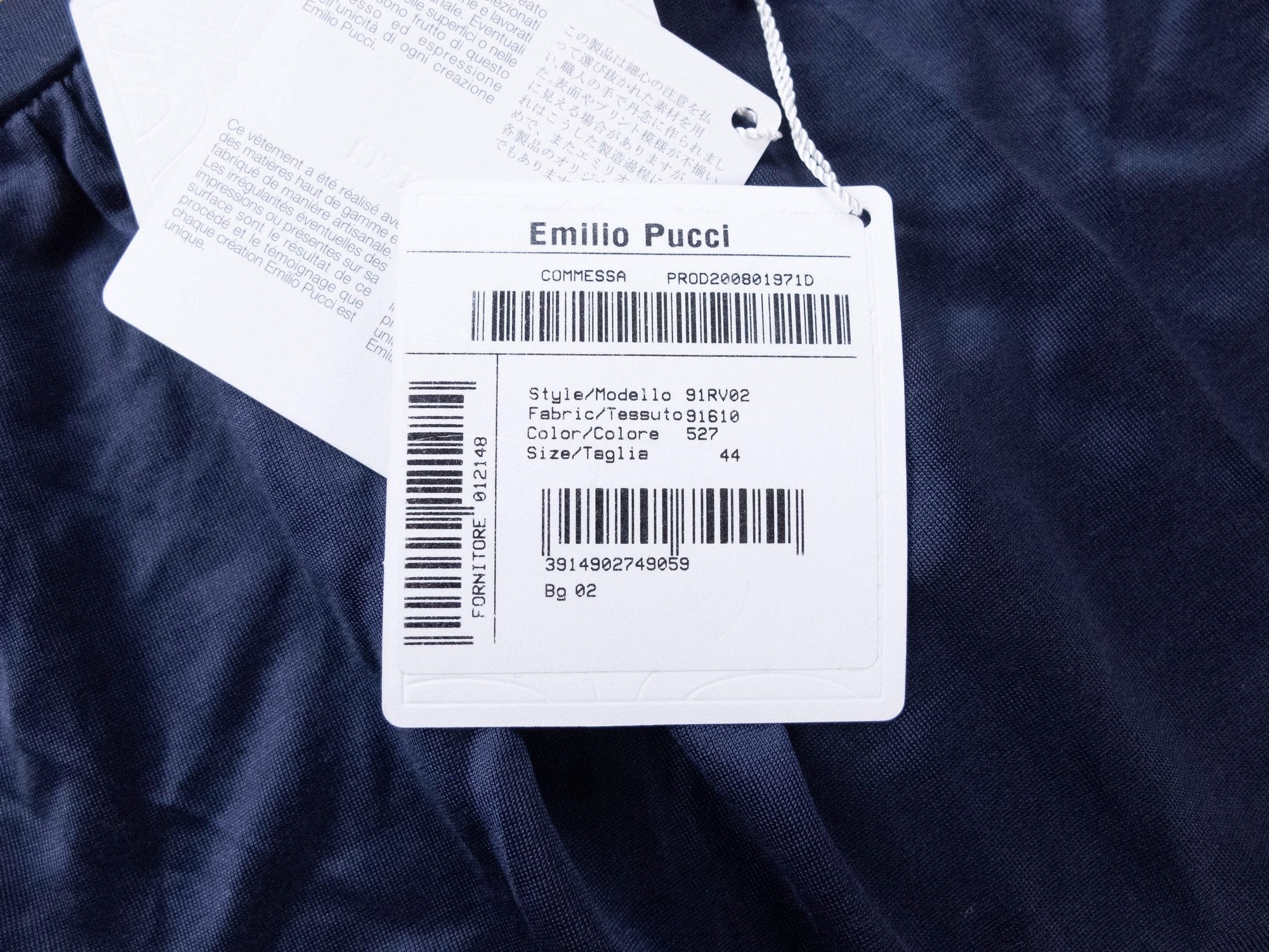 Emilio Pucci EMILIO PUCCI navy blue unlined silk mini skirt 8 44 NWT Size 30" / US 8 / IT 44 - 6 Thumbnail