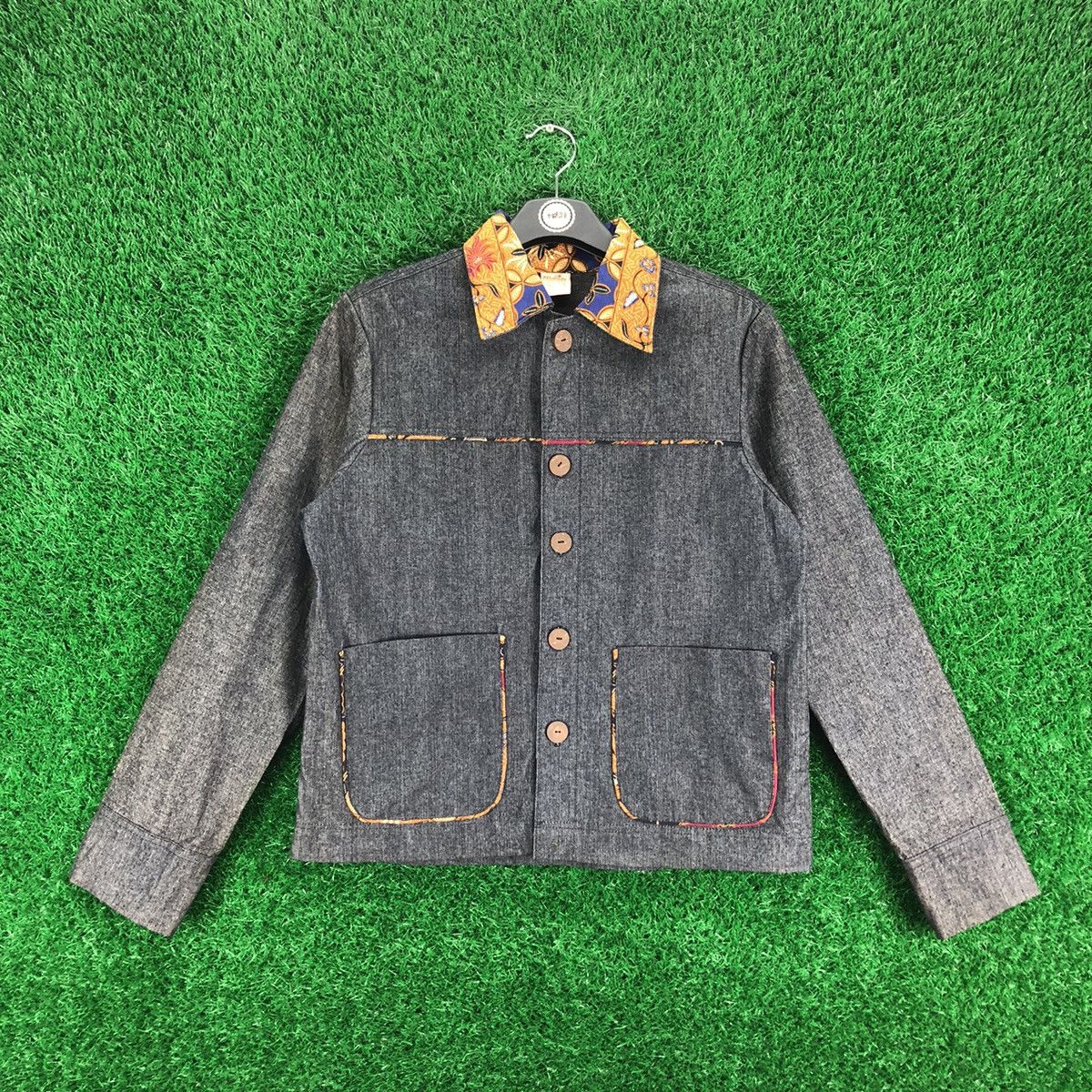 Vintage Vintage Denim Batik Jacket by Moon Flower Size US S / EU 44-46 / 1 - 1 Thumbnail