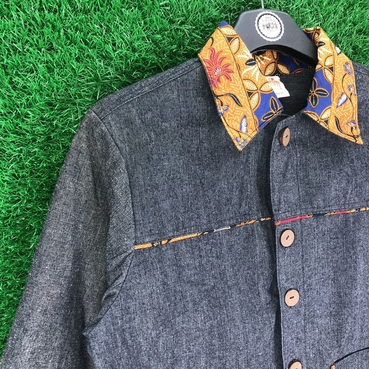 Vintage Vintage Denim Batik Jacket by Moon Flower Size US S / EU 44-46 / 1 - 2 Thumbnail