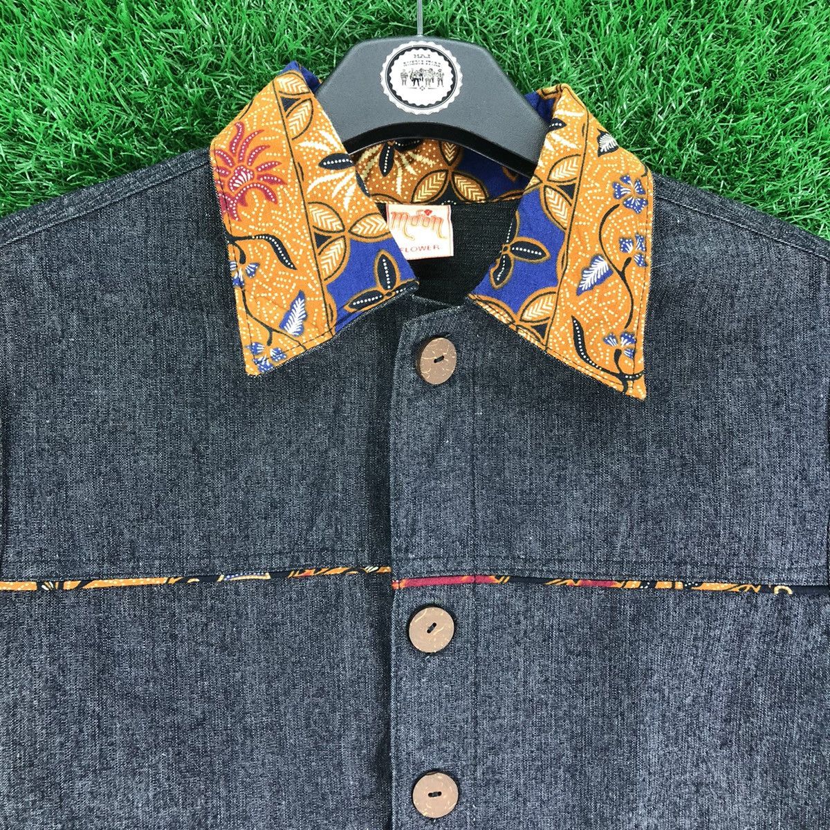 Vintage Vintage Denim Batik Jacket by Moon Flower Size US S / EU 44-46 / 1 - 7 Thumbnail