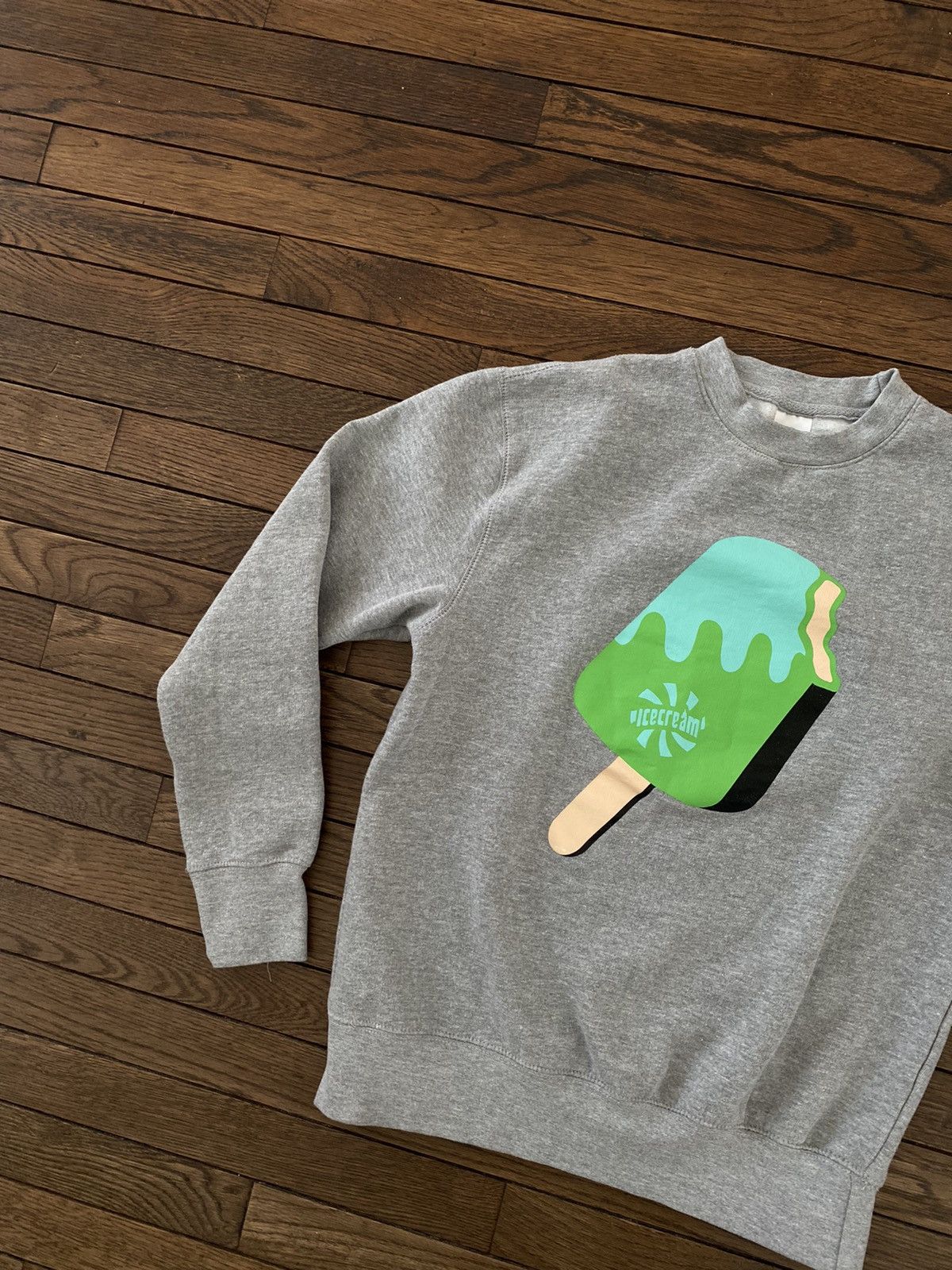 Icecream Ice Cream Grey and Green Popsicle Sweatshirt Small 🥣 BBC Size US S / EU 44-46 / 1 - 2 Thumbnail