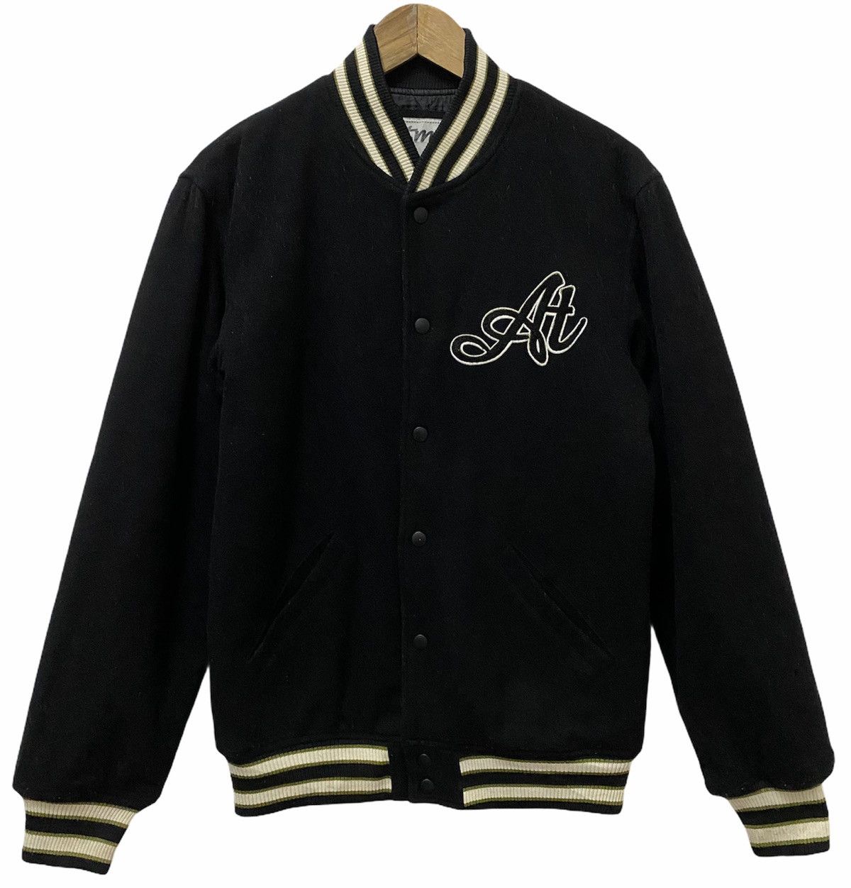atmos 🇯🇵 Vintage Atmos Patchwork Japanese Brand Varsity Jacket Size US M / EU 48-50 / 2 - 2 Thumbnail
