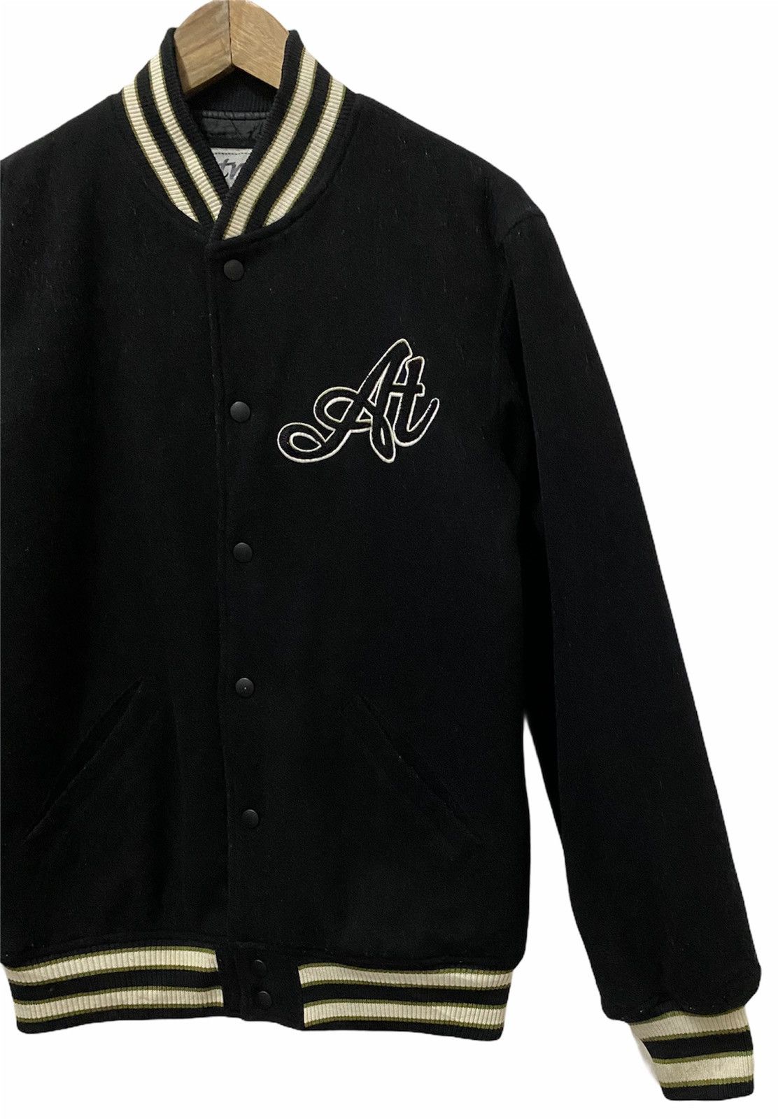 atmos 🇯🇵 Vintage Atmos Patchwork Japanese Brand Varsity Jacket Size US M / EU 48-50 / 2 - 4 Thumbnail