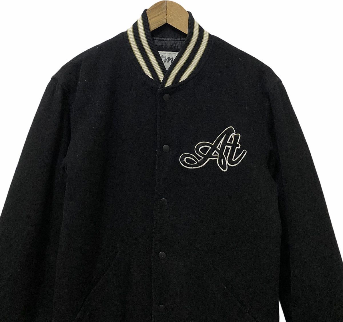 atmos 🇯🇵 Vintage Atmos Patchwork Japanese Brand Varsity Jacket Size US M / EU 48-50 / 2 - 3 Thumbnail