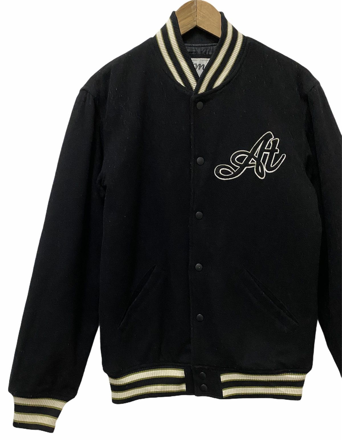 atmos 🇯🇵 Vintage Atmos Patchwork Japanese Brand Varsity Jacket Size US M / EU 48-50 / 2 - 5 Thumbnail