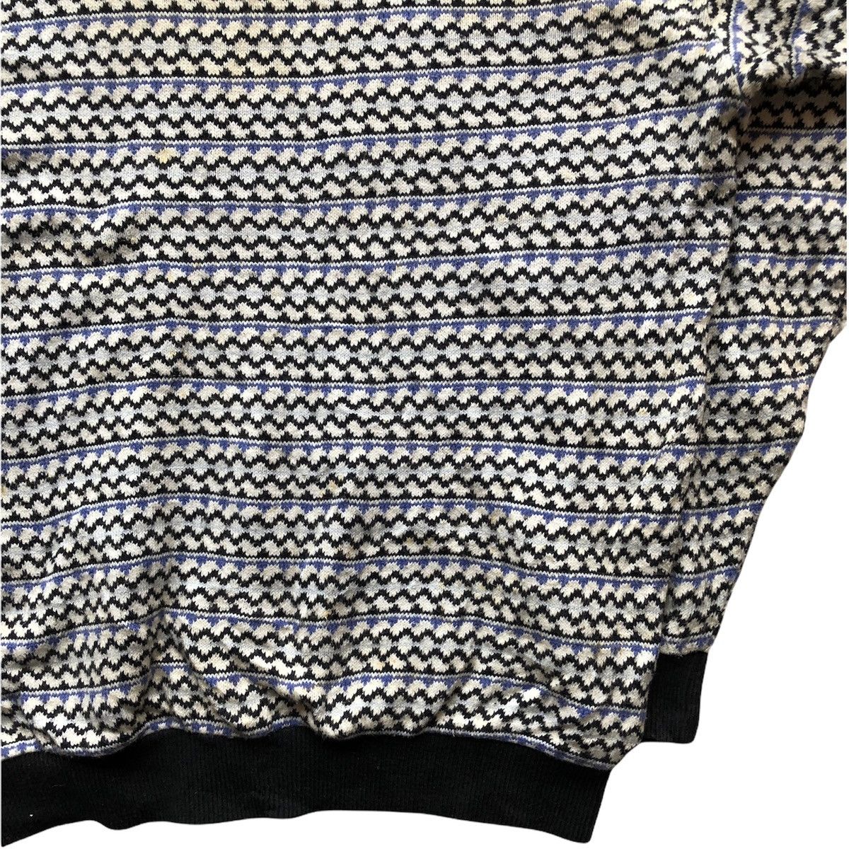 Japanese Brand Vintage 90's Knitwear Striped V-Neck by Jump Off Size US L / EU 52-54 / 3 - 7 Thumbnail