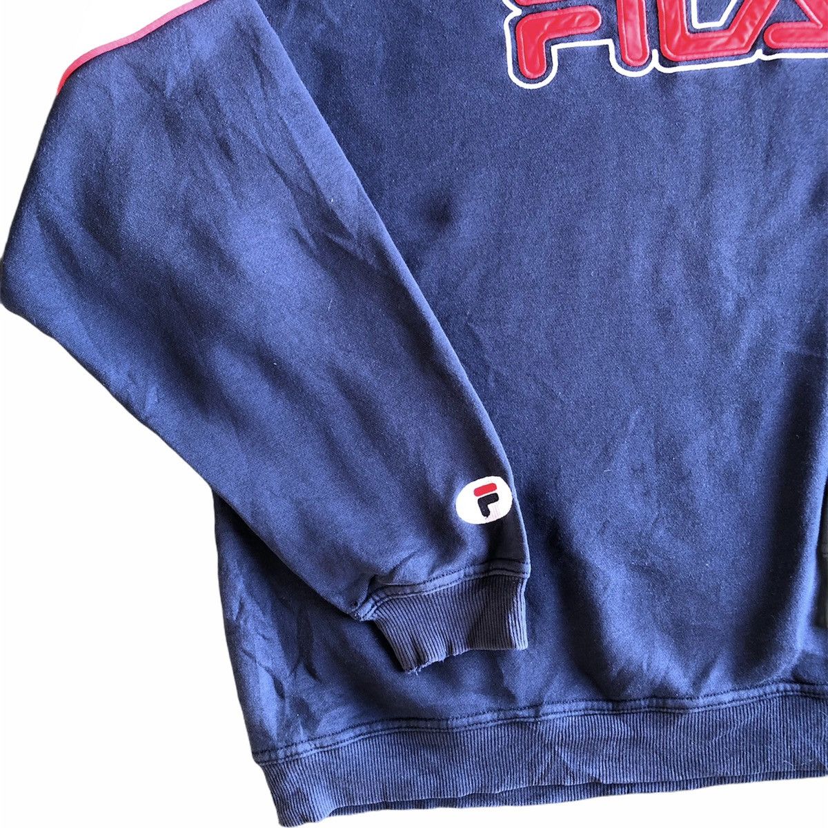 Fila Vintage Fila Spellout Big Logo Embroidered Sweatshirt Size US XL / EU 56 / 4 - 3 Thumbnail