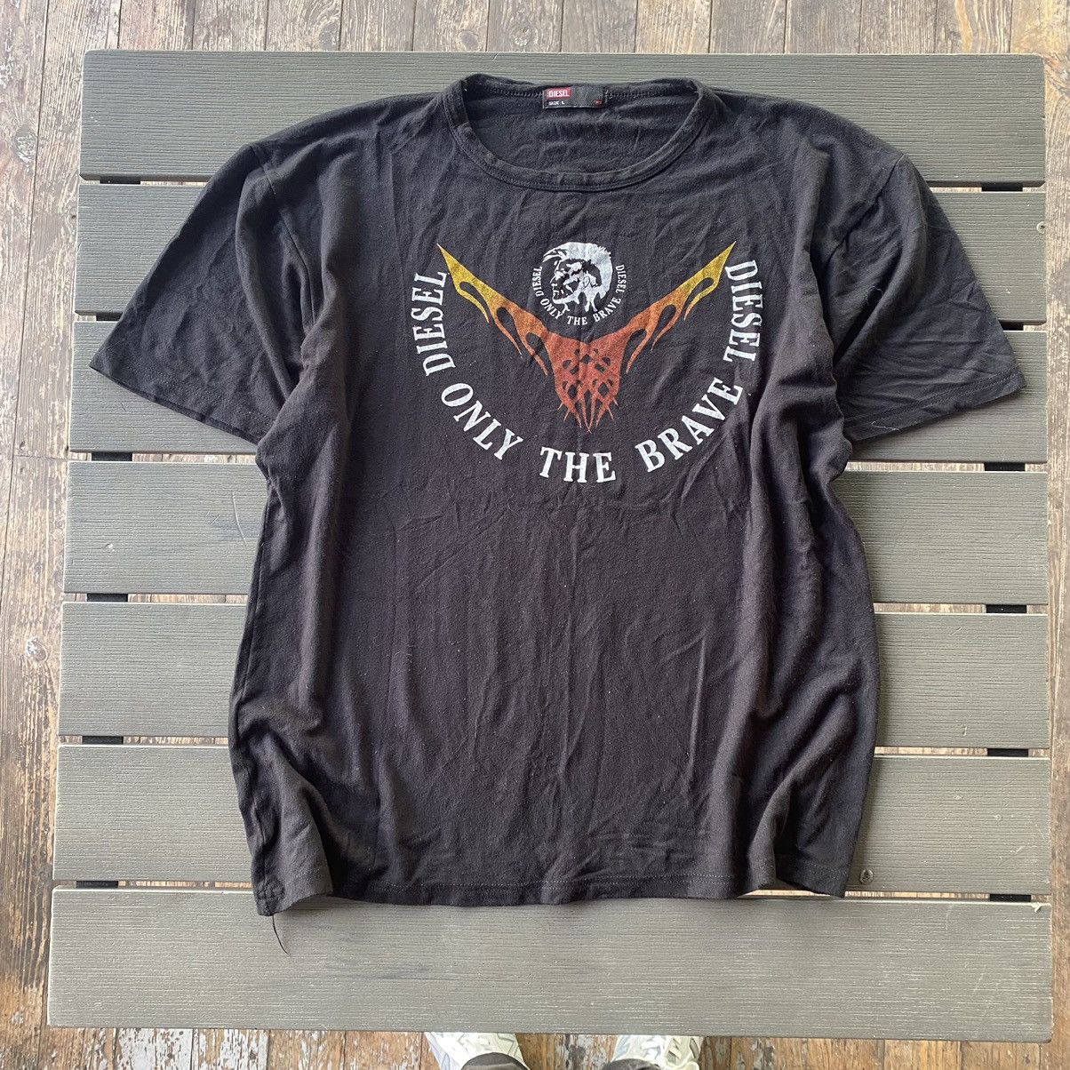 Diesel VINTAGE DIESEL Y2K FLAME PUNK T SHIRT Size US M / EU 48-50 / 2 - 1 Thumbnail