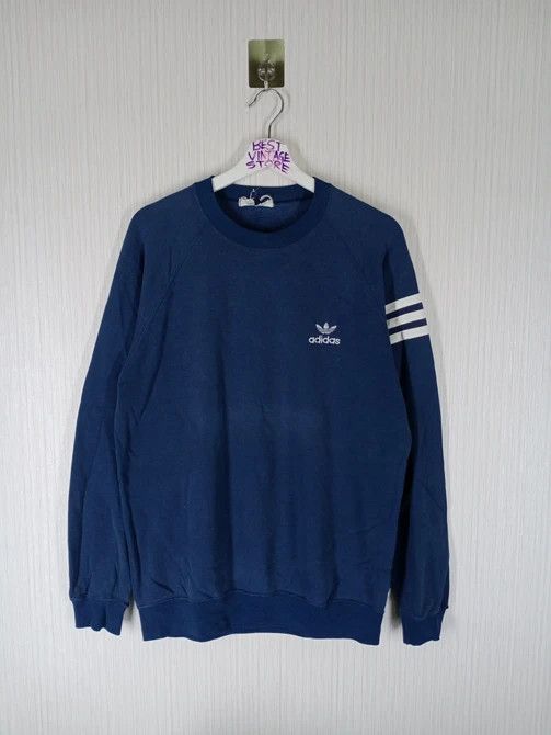 Adidas Rare Vintage Adidas 80s Small Logo Sweatshirt Size US L / EU 52-54 / 3 - 1 Thumbnail