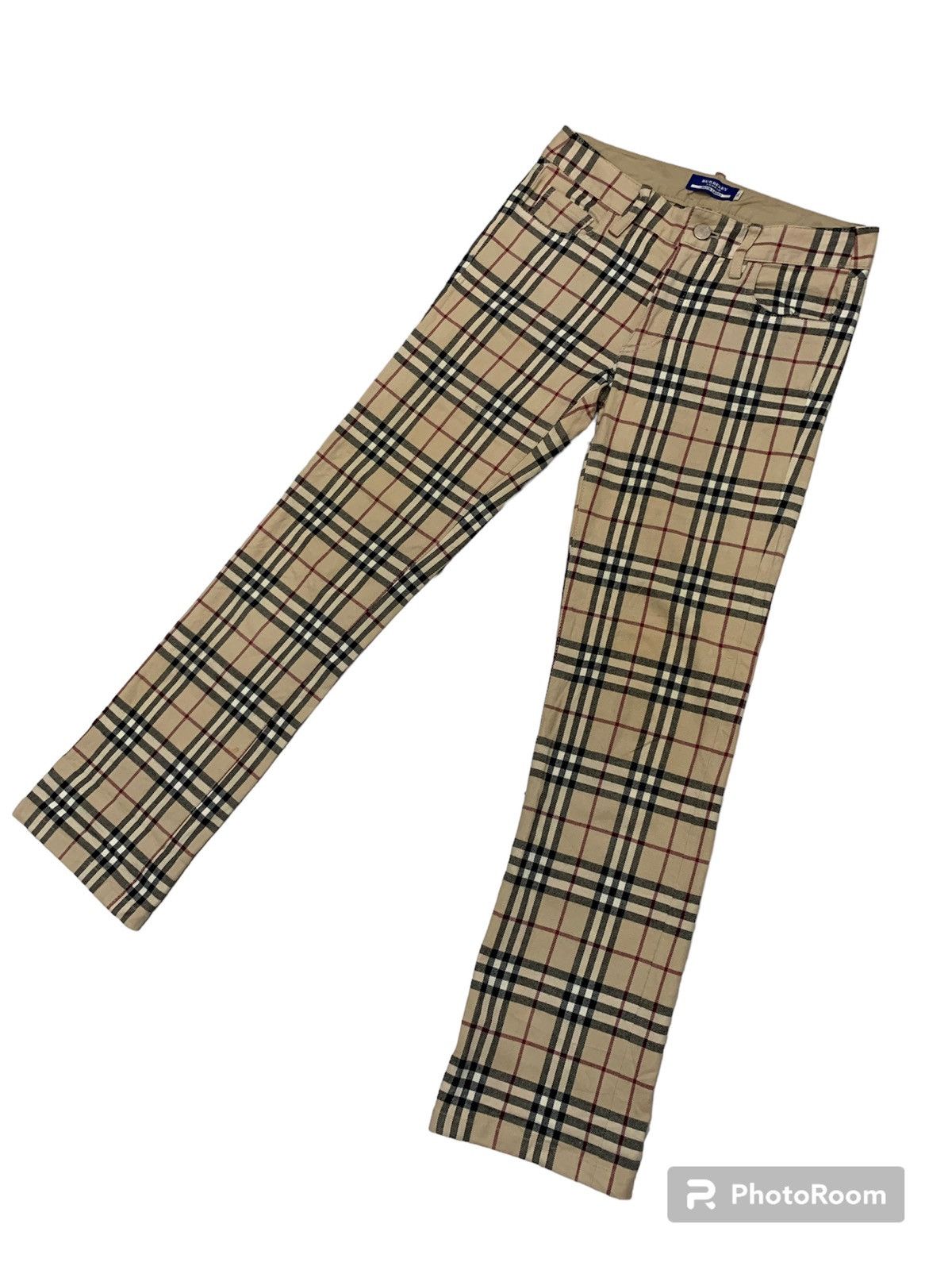 Burberry × Burberry Prorsum × Vintage Burberry London Blue Label nova check spandex pant trouser Size 28" / US 6 / IT 42 - 1 Thumbnail