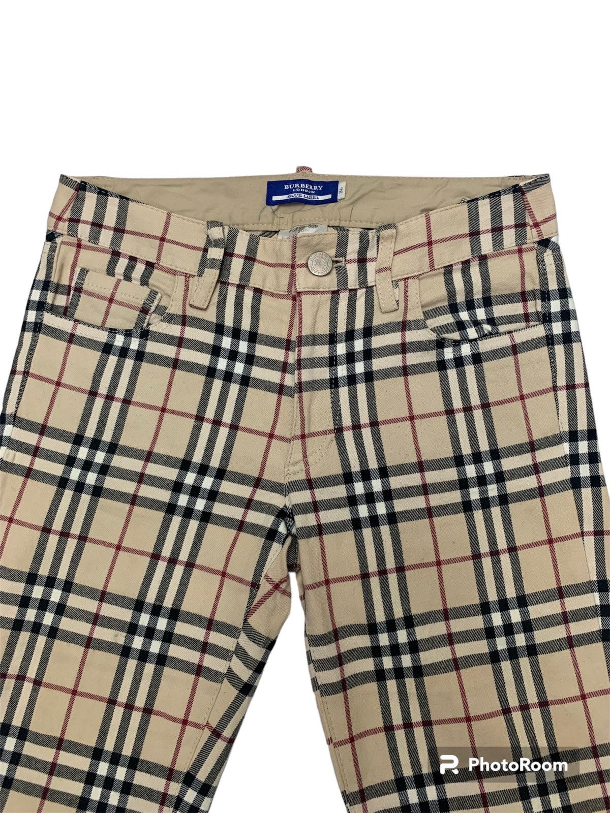 Burberry × Burberry Prorsum × Vintage Burberry London Blue Label nova check spandex pant trouser Size 28" / US 6 / IT 42 - 4 Thumbnail