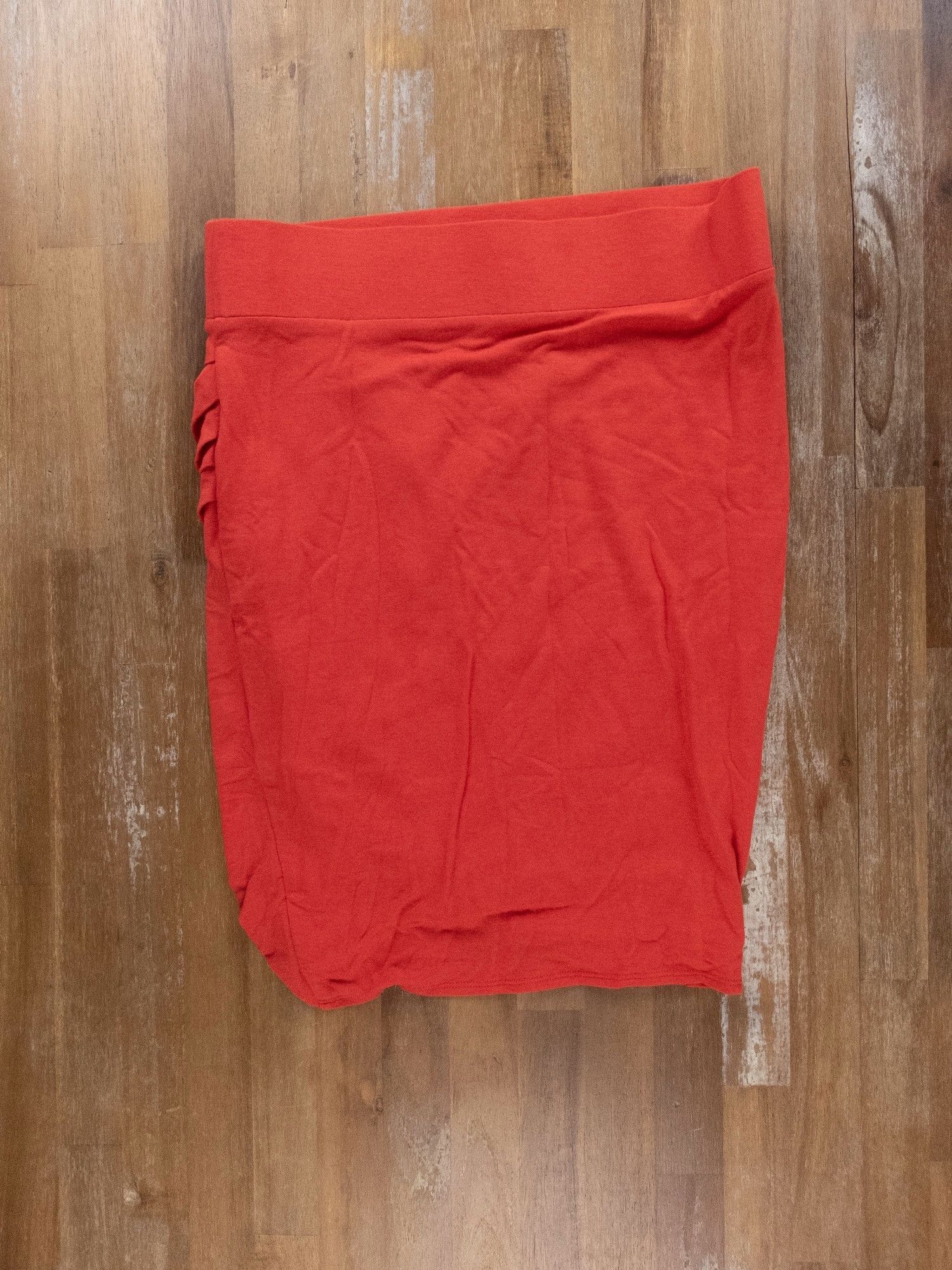 Helmut Lang HELMUT LANG vein red modal wool draped tube skirt Medium Size 28" / US 6 / IT 42 - 8 Thumbnail