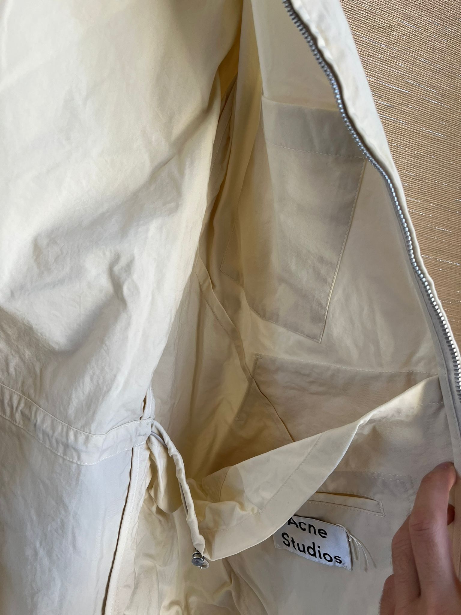 Acne Studios Motion Canvas PSS17 Jacket in Ecru Size US M / EU 48-50 / 2 - 4 Thumbnail