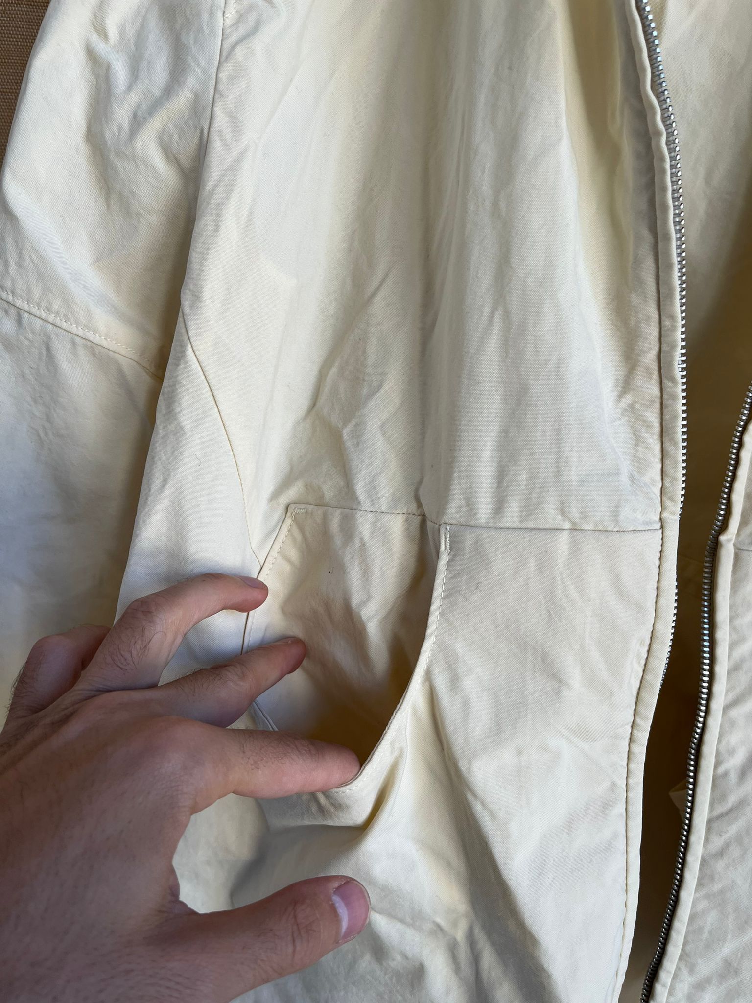 Acne Studios Motion Canvas PSS17 Jacket in Ecru Size US M / EU 48-50 / 2 - 10 Thumbnail