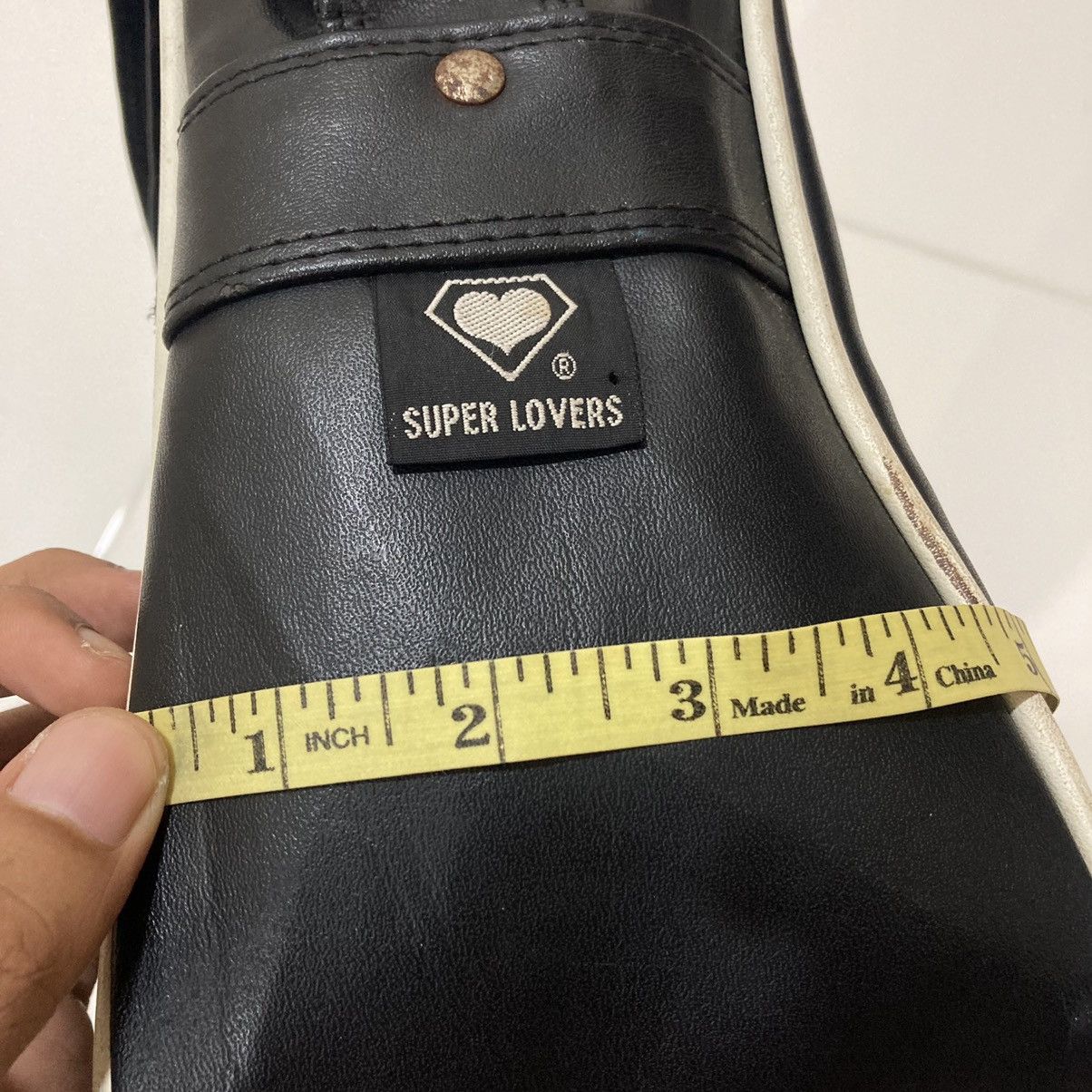 Super Lovers 🇯🇵 SUPER LOVERS JAPANESE PUNK LEATHER SLING BAG Size ONE SIZE - 10 Thumbnail