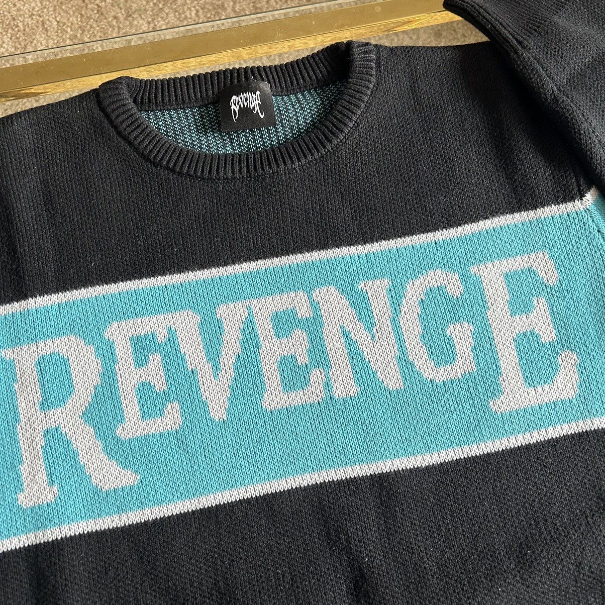 Revenge COLOR BLOCK SPORT KNiT SWEATER POWDER BLUE BANNER LOGO Size US XL / EU 56 / 4 - 3 Thumbnail