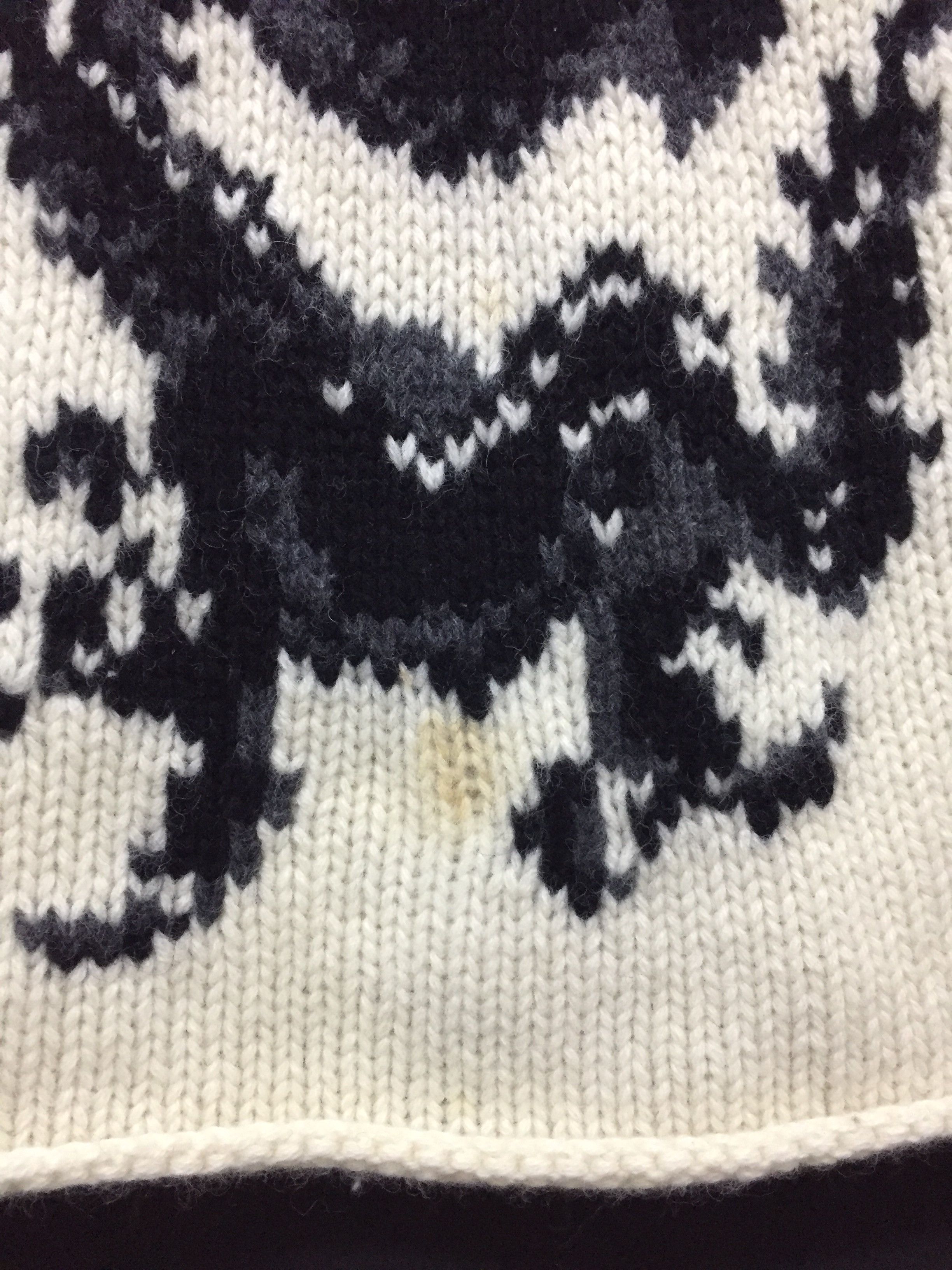 Yoshiyuki Konishi 90's FICCE intarsia Dragon fire flame cable knit Size US M / EU 48-50 / 2 - 9 Thumbnail
