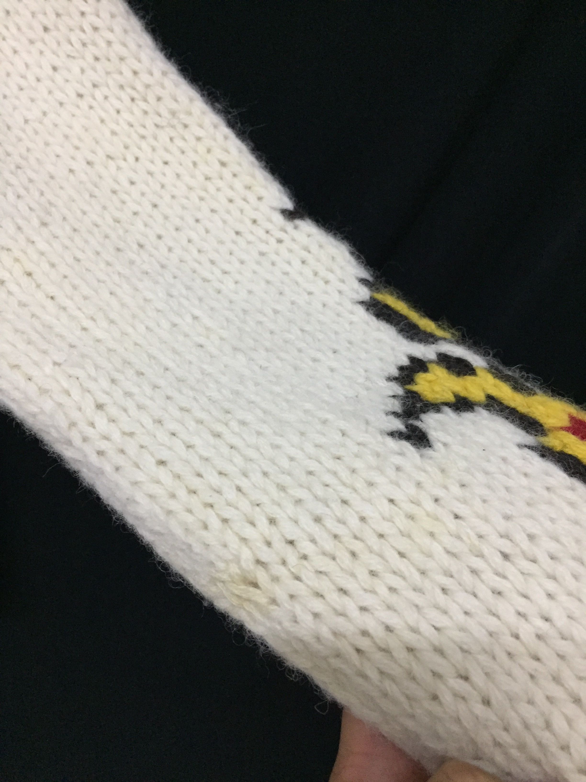 Yoshiyuki Konishi 90's FICCE intarsia Dragon fire flame cable knit Size US M / EU 48-50 / 2 - 10 Thumbnail