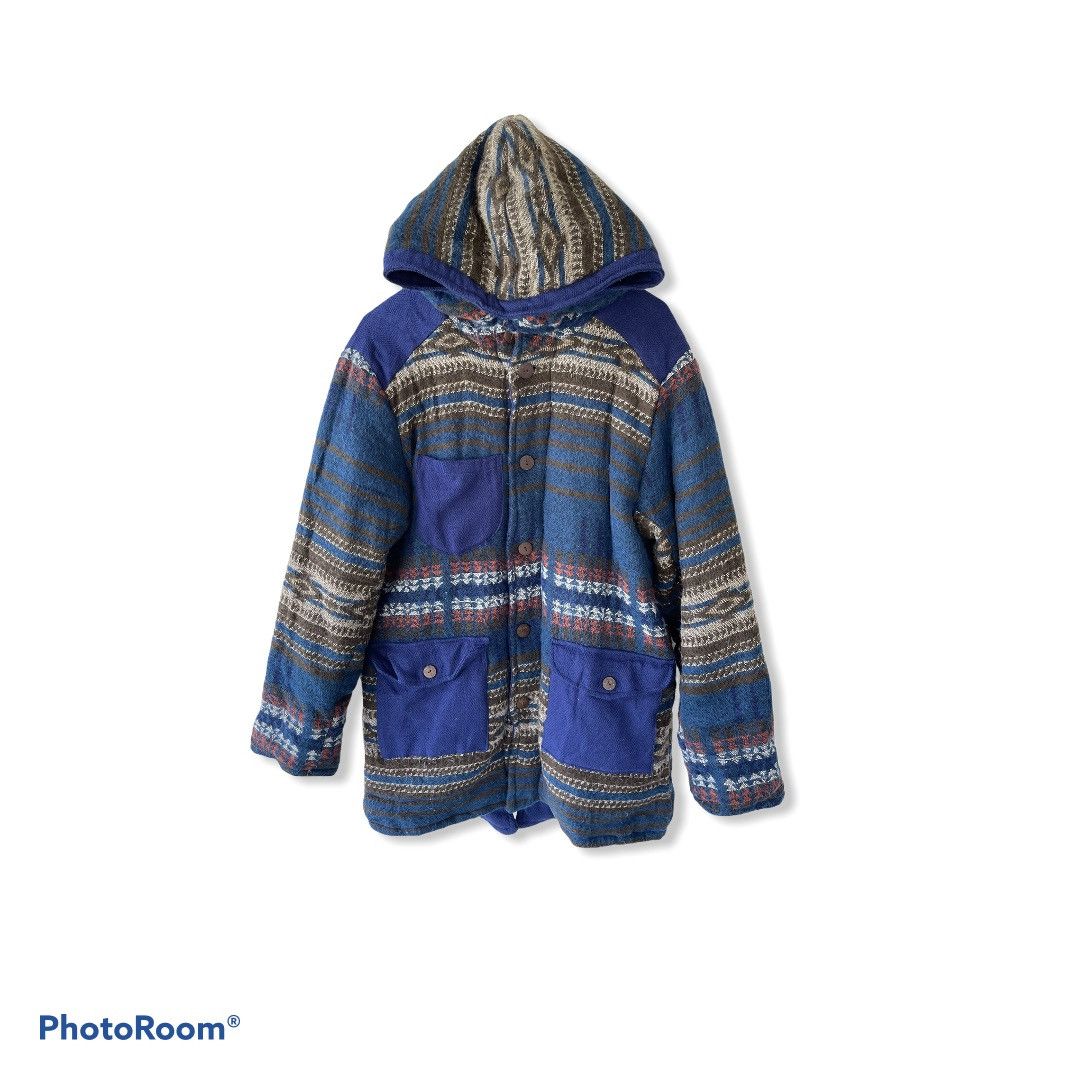 image of Navajo Amina Multicolour Reverseble Size M Jacket Hooded Japan, Men's