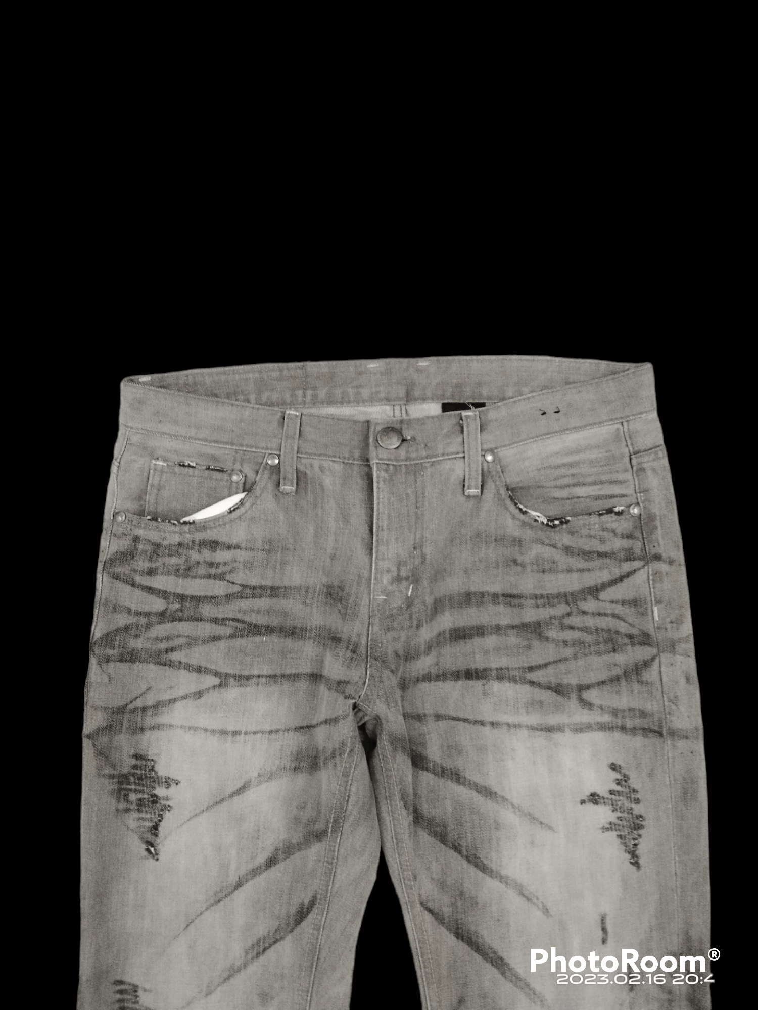 Japanese Brand DiSTRESSED GRAY RAPANUI&CO DENIM PANTS Size US 32 / EU 48 - 3 Thumbnail