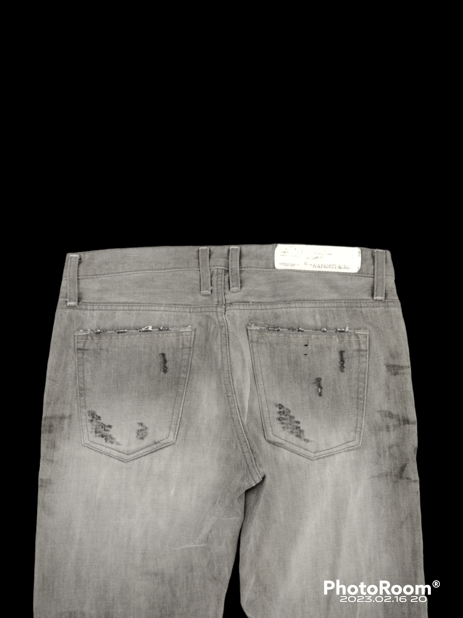 Japanese Brand DiSTRESSED GRAY RAPANUI&CO DENIM PANTS Size US 32 / EU 48 - 4 Thumbnail