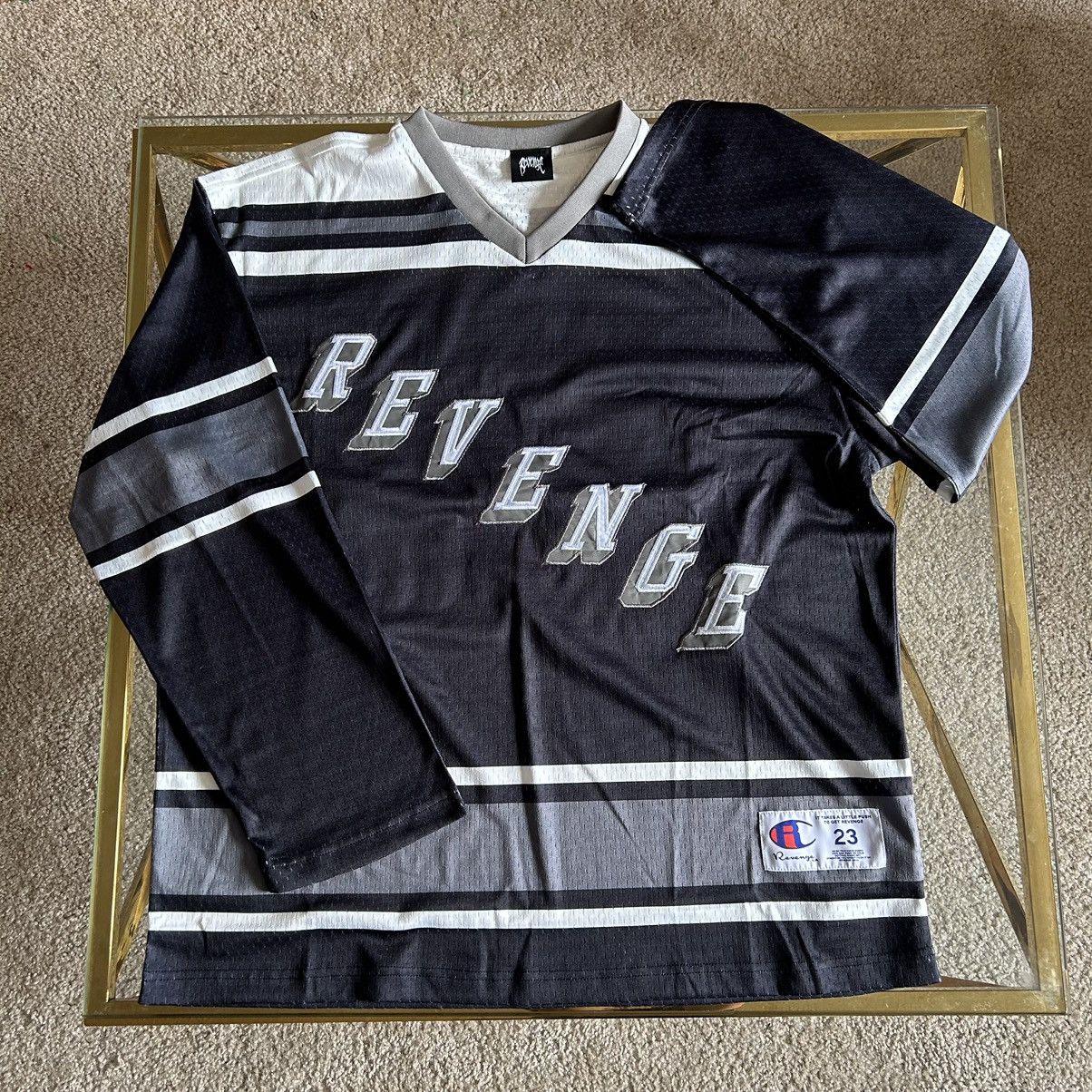 Revenge STRiPED EMBROiDERED NEW YORK RANGERS HOCKEY JERSEY Size US XL / EU 56 / 4 - 2 Thumbnail