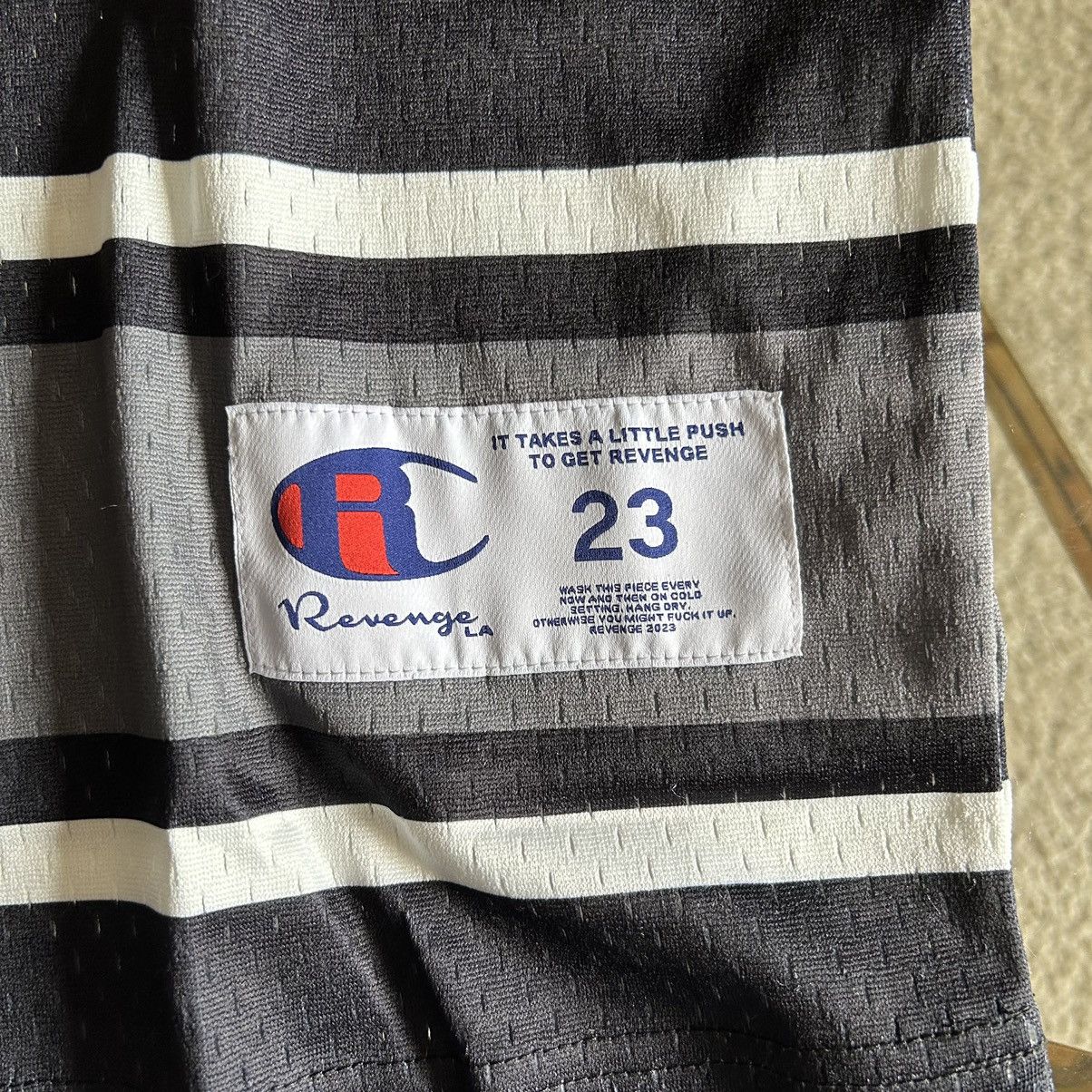 Revenge STRiPED EMBROiDERED NEW YORK RANGERS HOCKEY JERSEY Size US XL / EU 56 / 4 - 4 Thumbnail