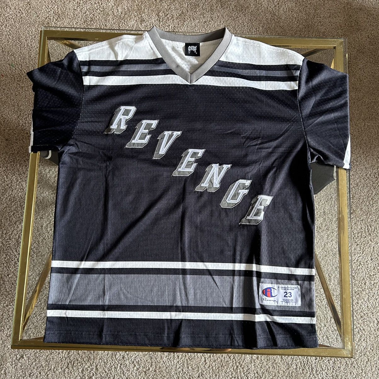 Revenge STRiPED EMBROiDERED NEW YORK RANGERS HOCKEY JERSEY Size US XL / EU 56 / 4 - 3 Thumbnail