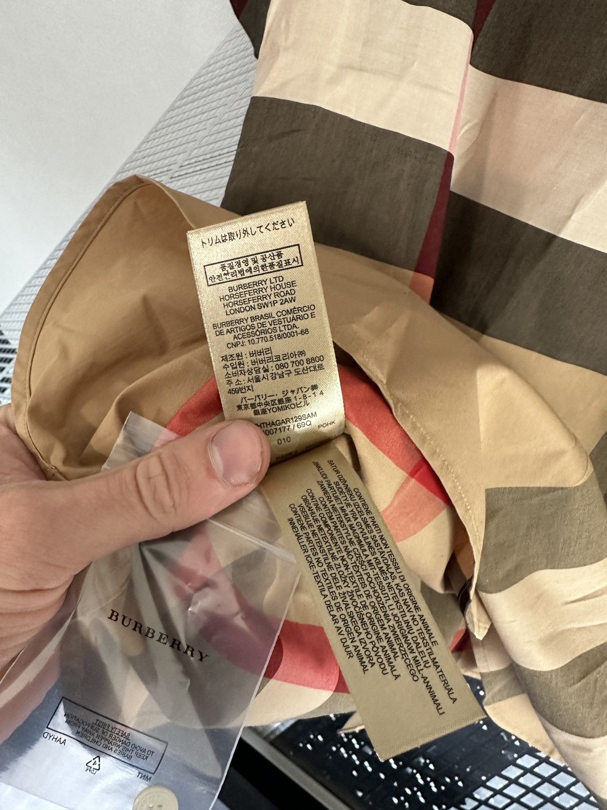 Burberry Burberry Somerton sport shirt Check Pattern NWT Size US XL / EU 56 / 4 - 7 Thumbnail