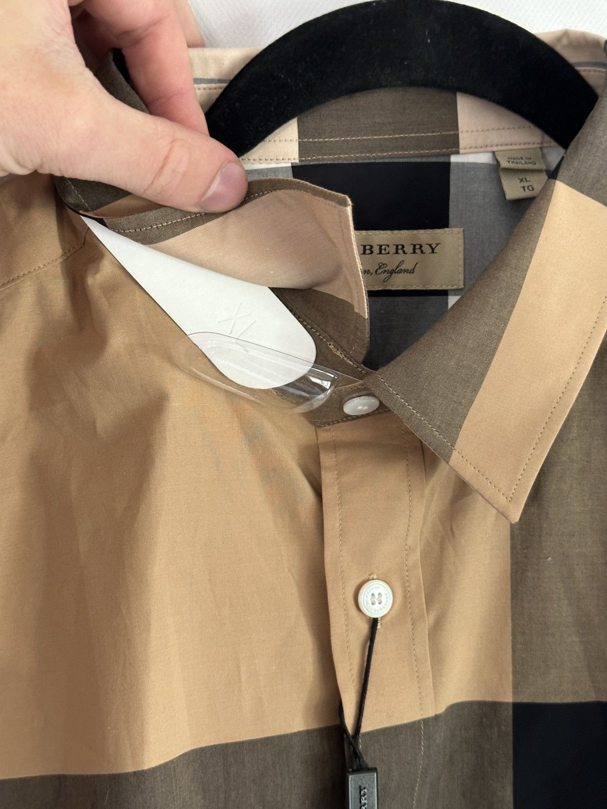 Burberry Burberry Somerton sport shirt Check Pattern NWT Size US XL / EU 56 / 4 - 5 Thumbnail