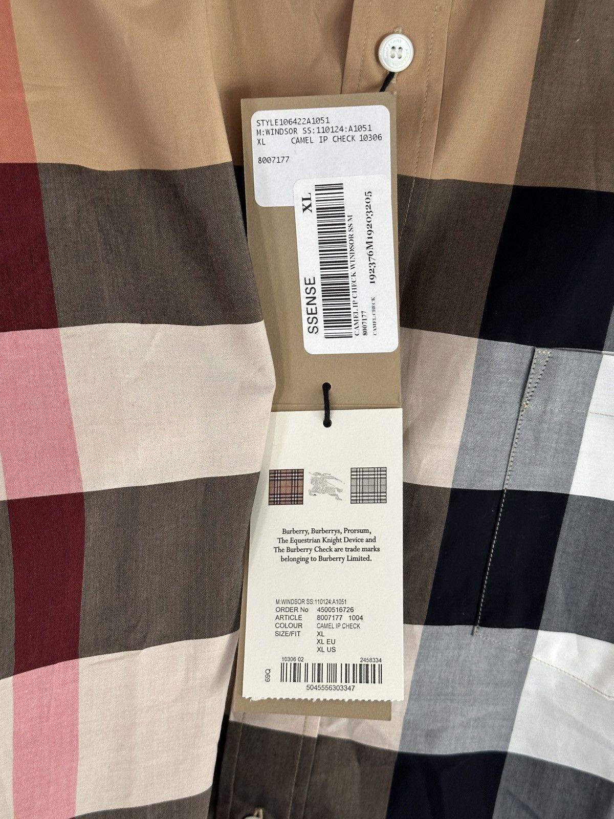 Burberry Burberry Somerton sport shirt Check Pattern NWT Size US XL / EU 56 / 4 - 3 Thumbnail