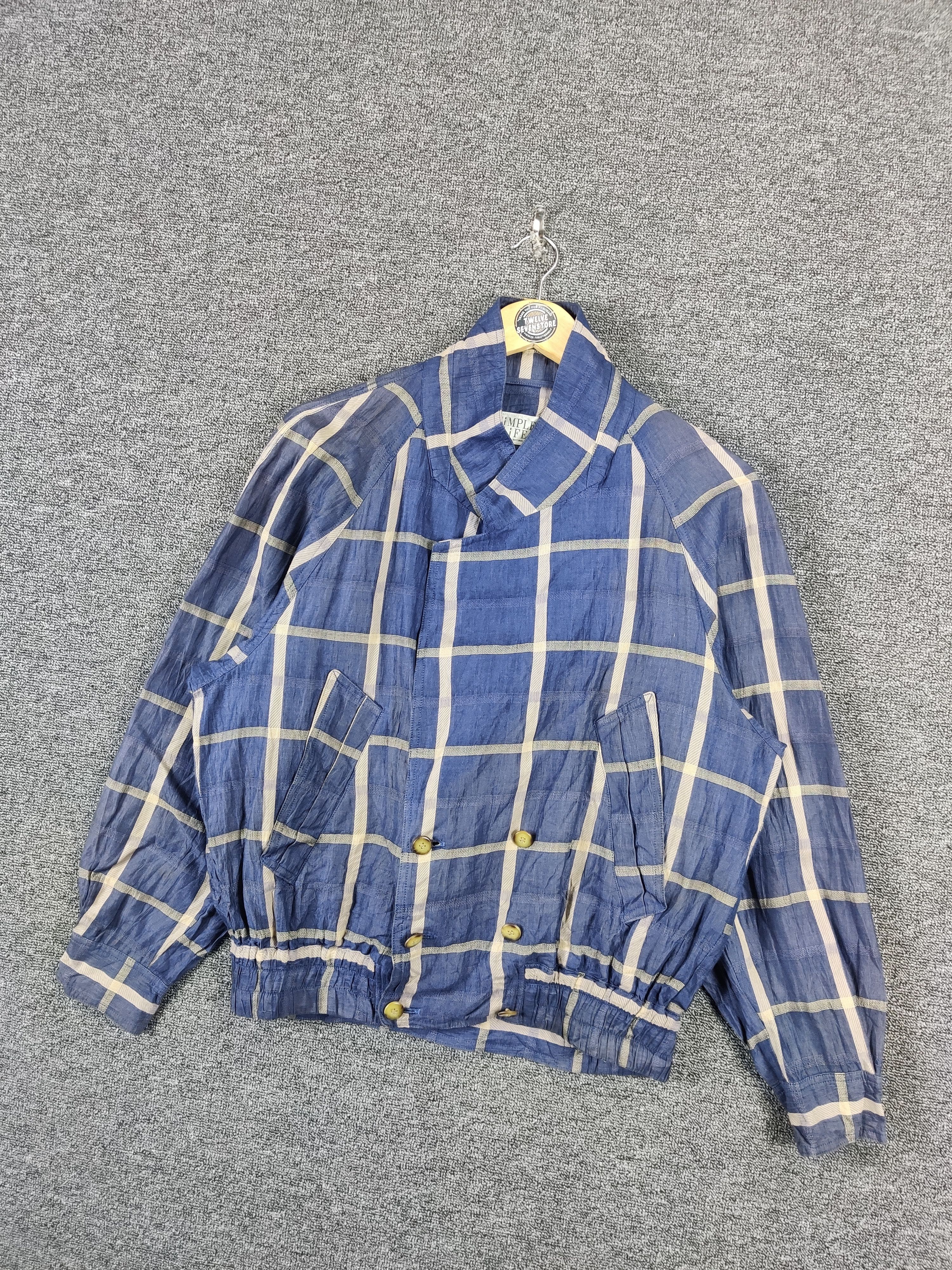 Japanese Brand Vintage Japanese Brand Simple Life Checkered Shirt Button Up Size US M / EU 48-50 / 2 - 2 Thumbnail