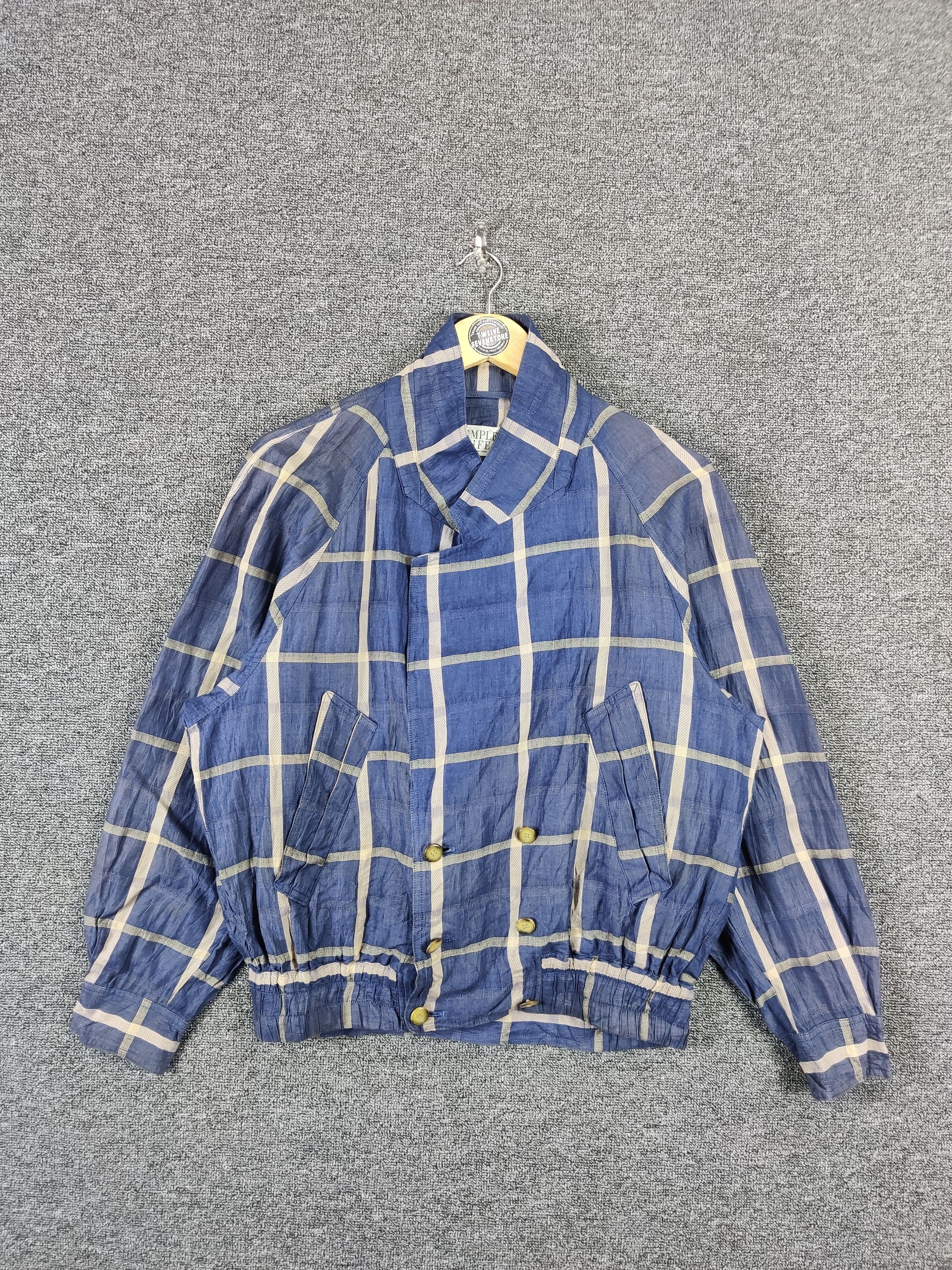 Japanese Brand Vintage Japanese Brand Simple Life Checkered Shirt Button Up Size US M / EU 48-50 / 2 - 1 Thumbnail