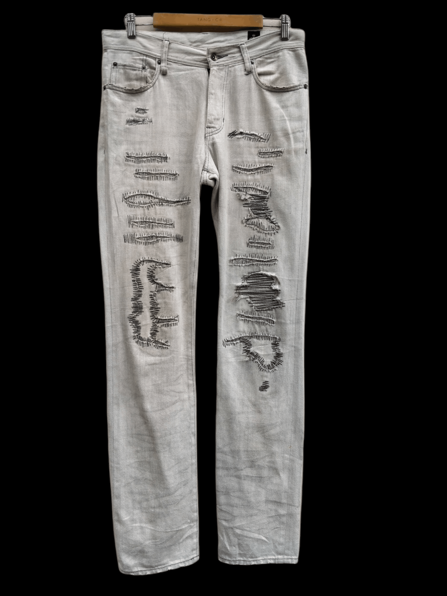 Hysteric Glamour Rare!! Vtg Semantic Design Distressed Boro Stitching Denim Size US 32 / EU 48 - 1 Thumbnail