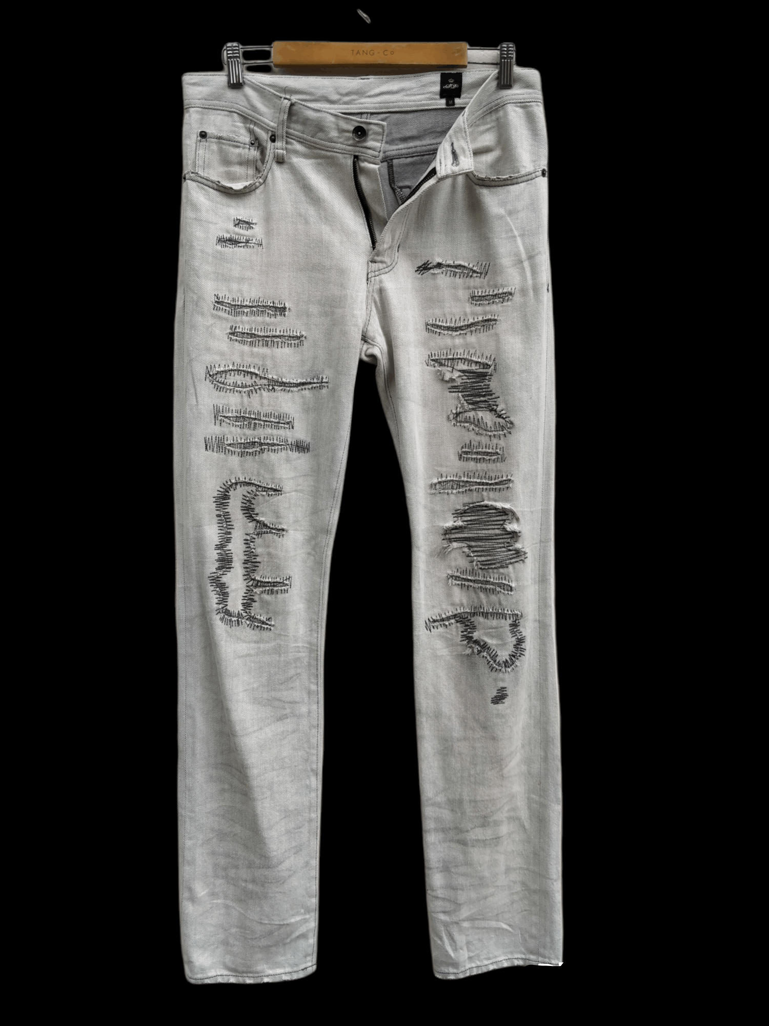 Hysteric Glamour Rare!! Vtg Semantic Design Distressed Boro Stitching Denim Size US 32 / EU 48 - 3 Thumbnail