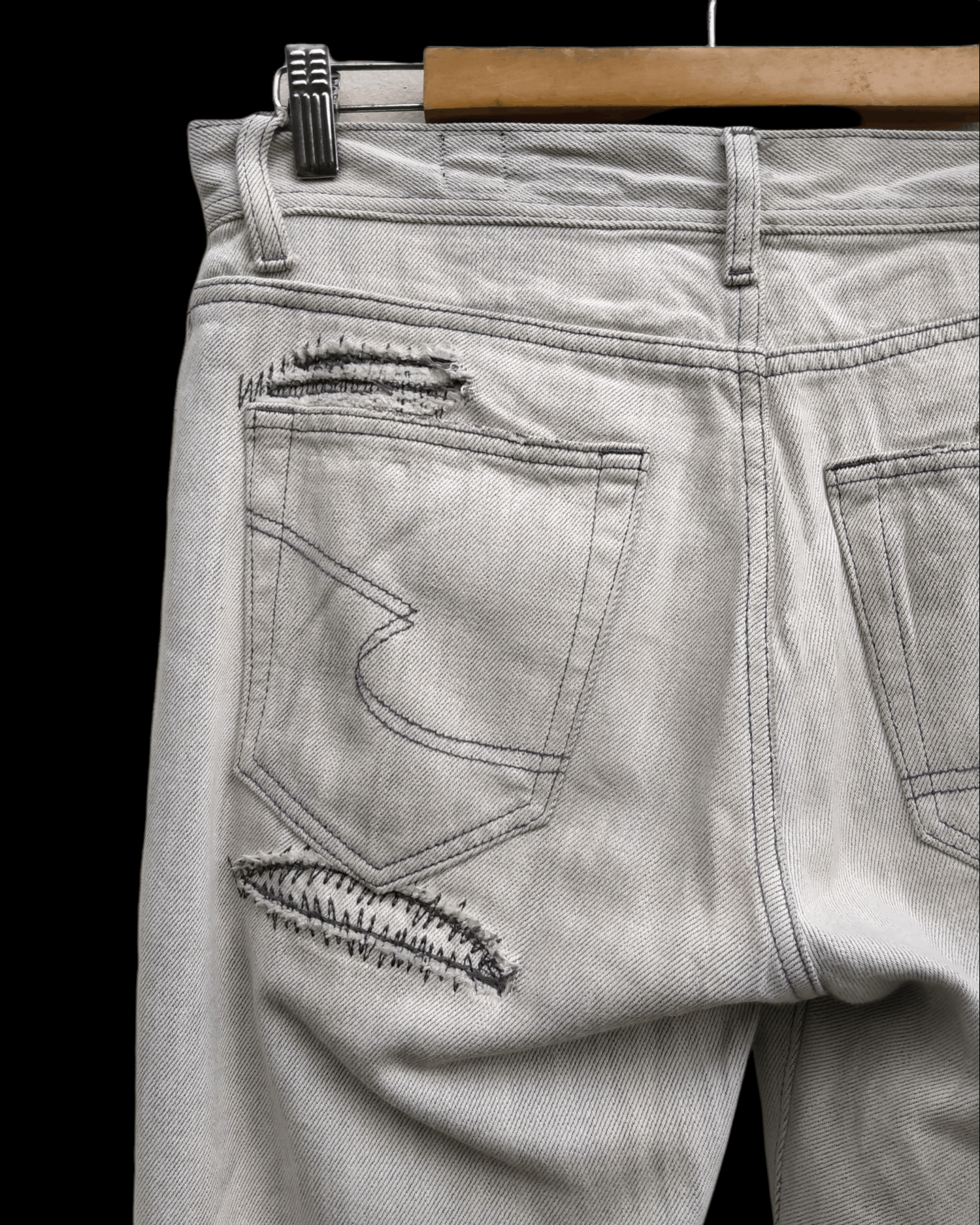 Hysteric Glamour Rare!! Vtg Semantic Design Distressed Boro Stitching Denim Size US 32 / EU 48 - 12 Thumbnail