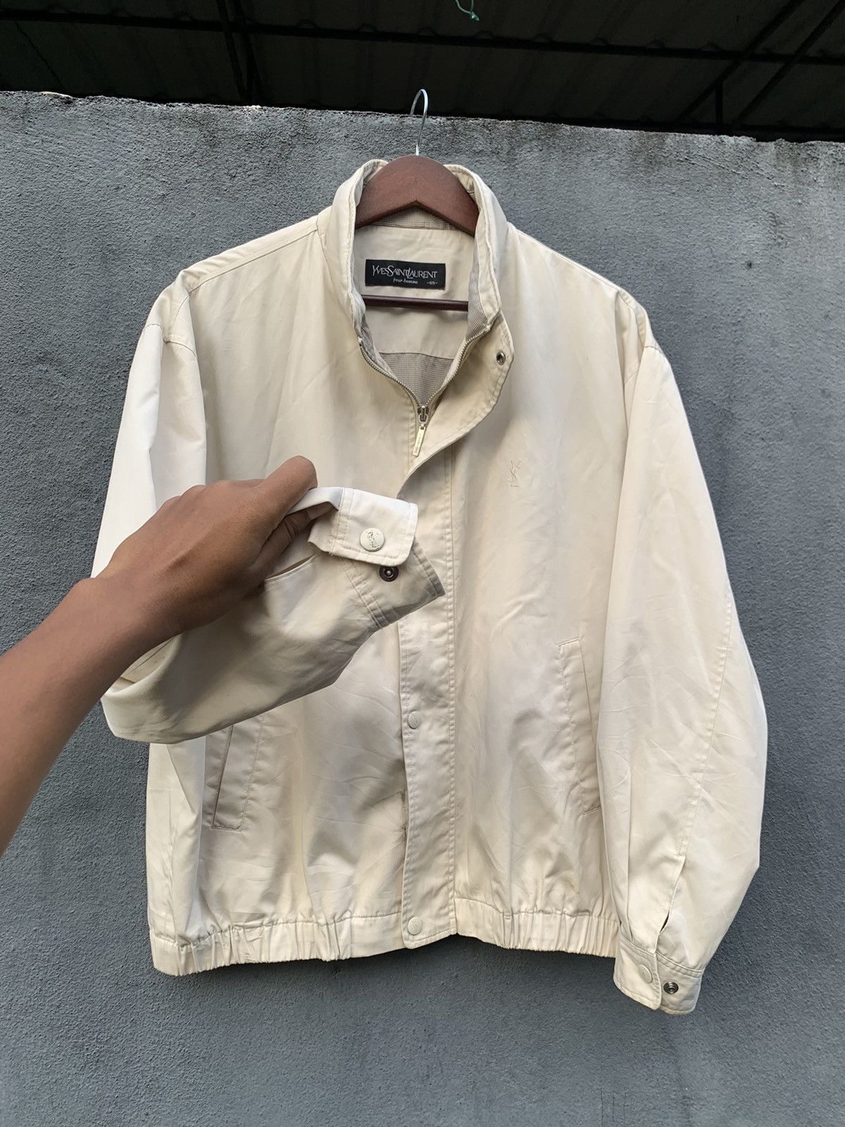 Yves Saint Laurent 👹VINTAGE YVES SAINT LAURENT EMBROIDERY LOGO JACKET Size US L / EU 52-54 / 3 - 2 Thumbnail