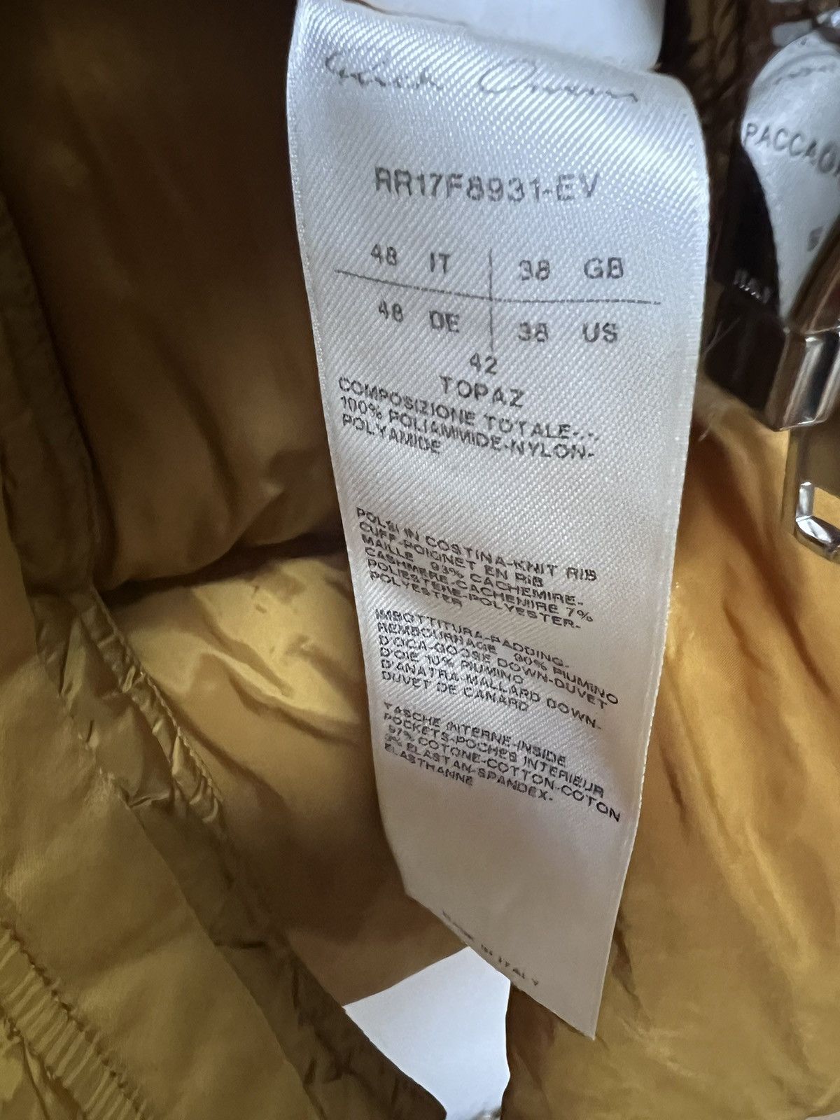 Rick Owens FW17 RR Funnel Neck Down Coat in Topaz Size US M / EU 48-50 / 2 - 9 Thumbnail
