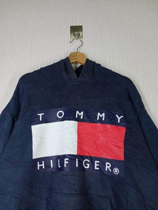 RARE VINTAGE TOMMY HILFIGER BIG LOGO HOODIE SWEATSHIRT