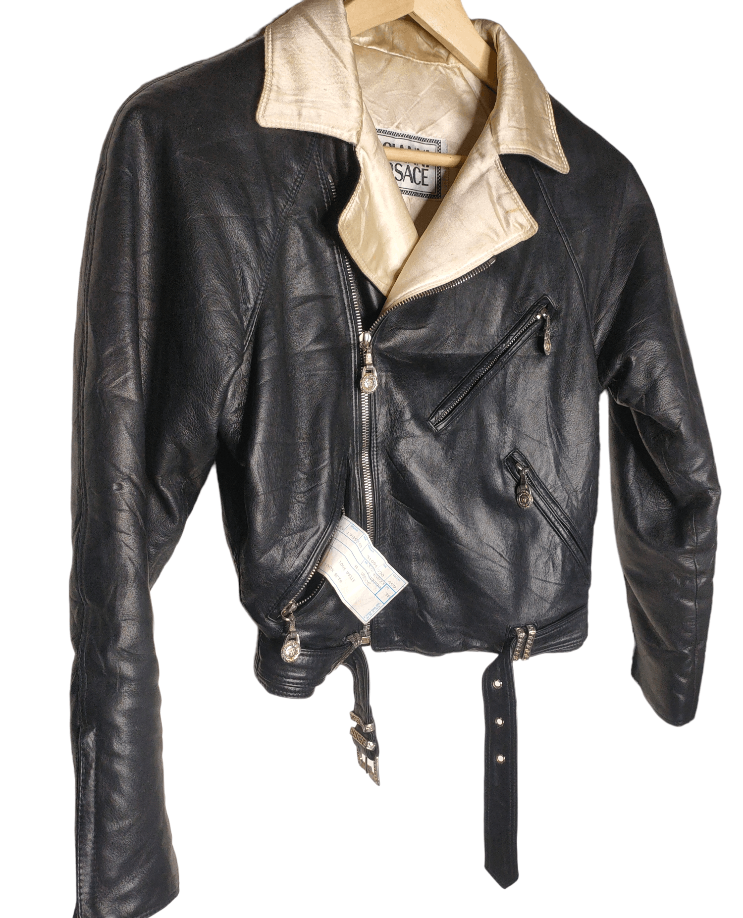 Versace 💥OFFER 💥 Gianni Versace 80s Leather Jacket Size XS / US 0-2 / IT 36-38 - 3 Thumbnail