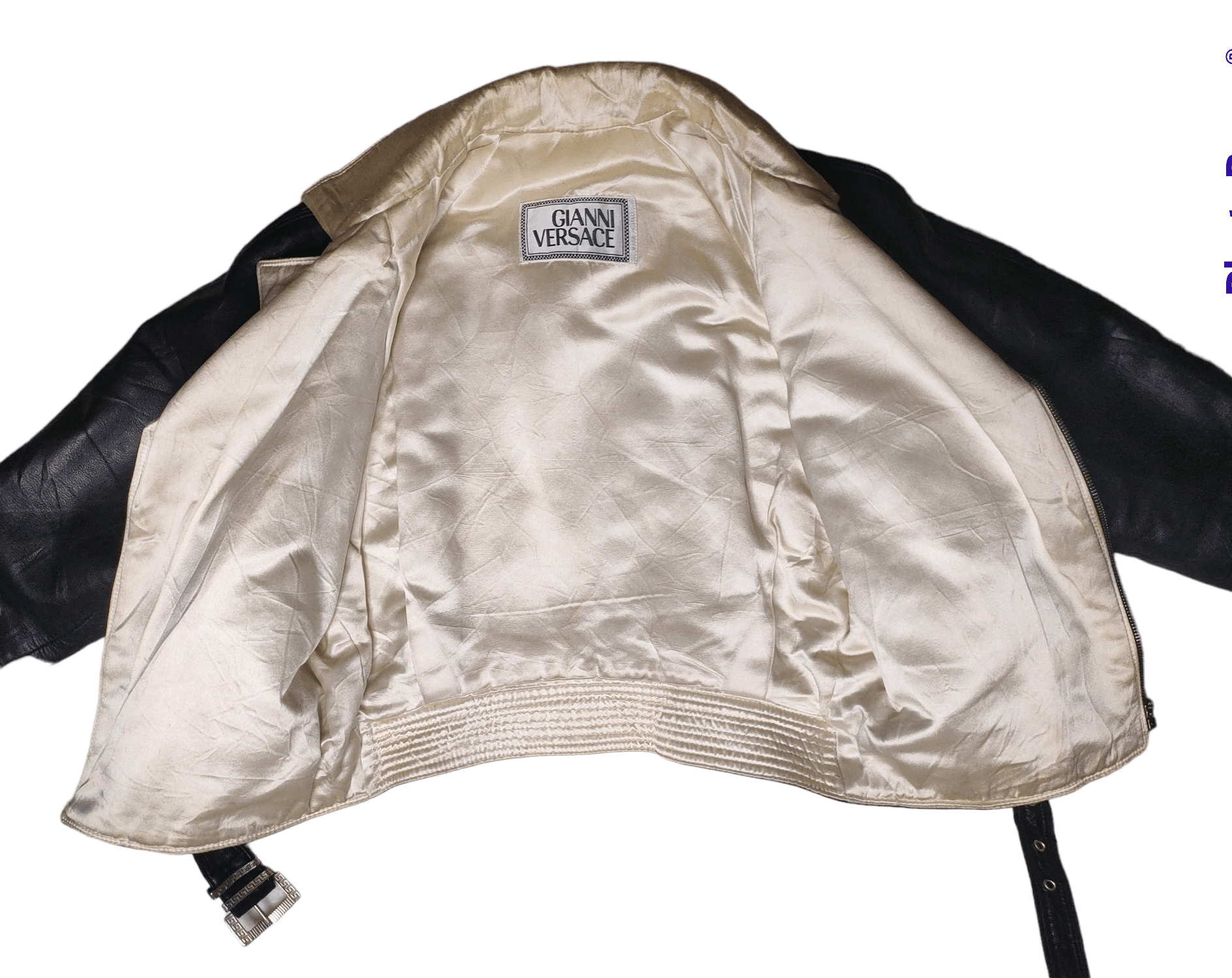 Versace 💥OFFER 💥 Gianni Versace 80s Leather Jacket Size XS / US 0-2 / IT 36-38 - 5 Thumbnail