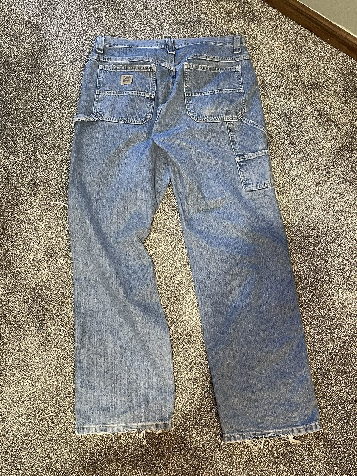 Lee × Vintage Vintage Lee Distressed Baggy Carpenter Denim Size US 34 / EU 50 - 9 Thumbnail