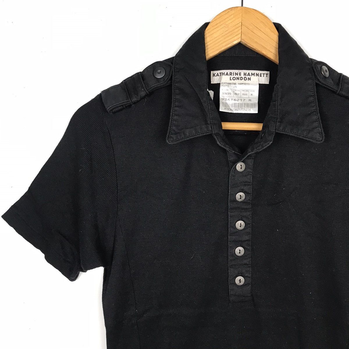 Japanese Brand × Katharine Hamnett London Katharine Hamnett London Black Ladies Polos Size ONE SIZE - 3 Thumbnail
