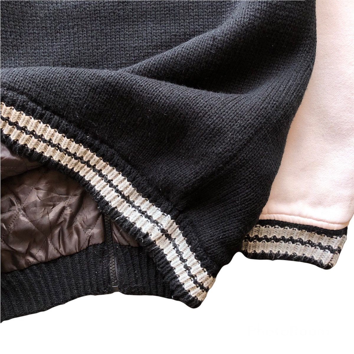 Japanese Brand Vintage Varsity Jacket Zipper Style Jacket Knit Fabric Size US S / EU 44-46 / 1 - 11 Thumbnail