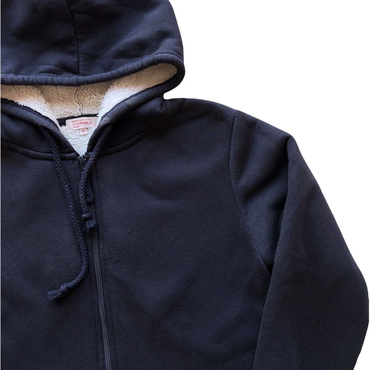 Japanese Brand Uramoco Sherpa Sweater Hoodie Plain Size US S / EU 44-46 / 1 - 3 Thumbnail