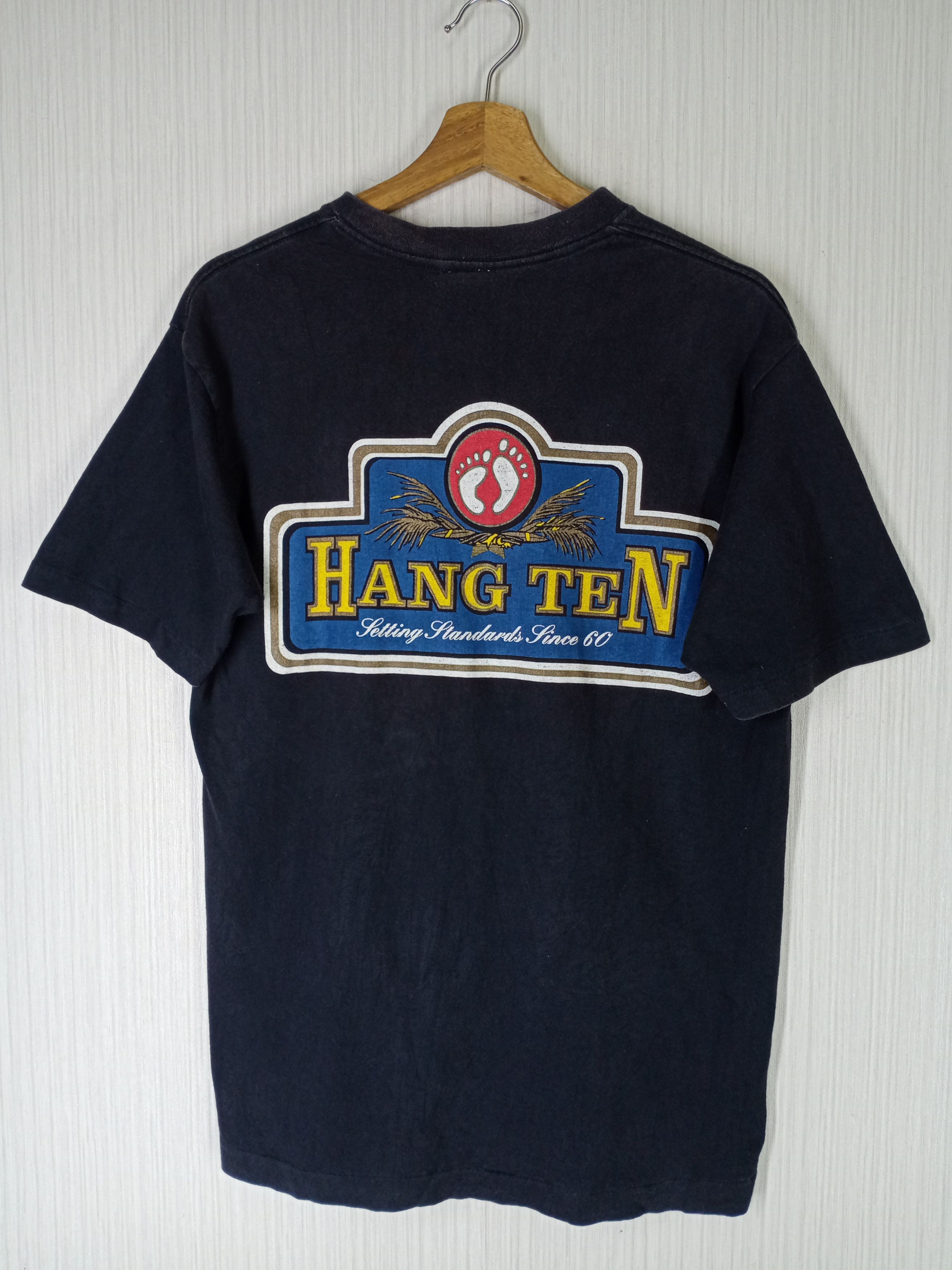 Rare Vintage 90s Hang Ten Big Logo Tshirt